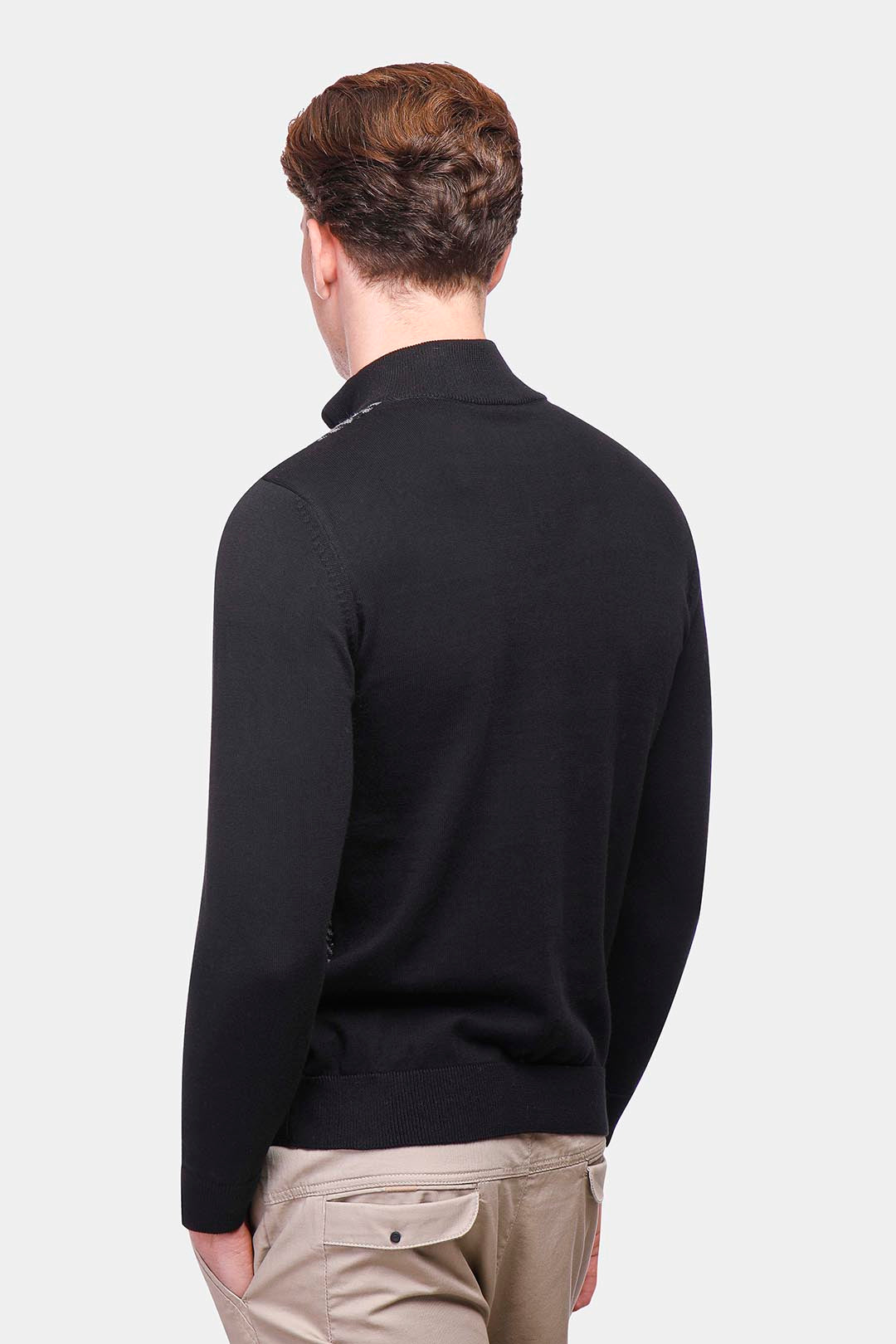 Black Full Zipper Pullover