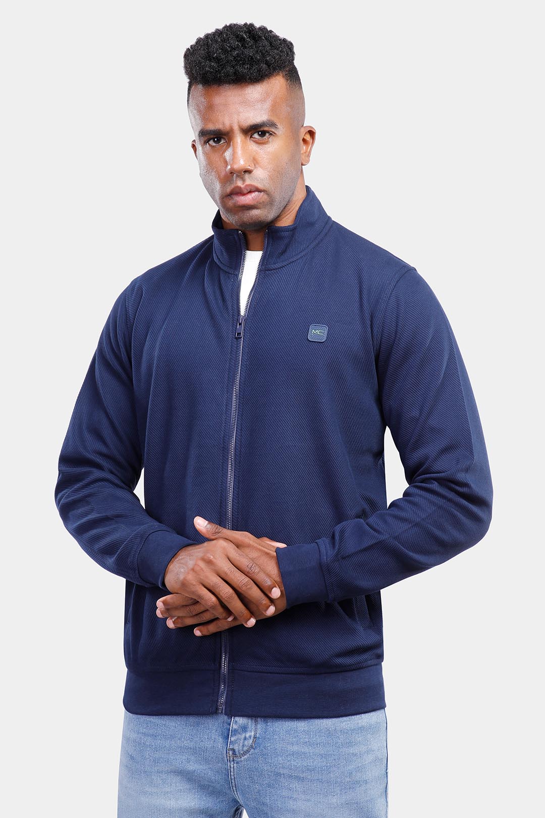 Navy Full Zipper Sweatshirt