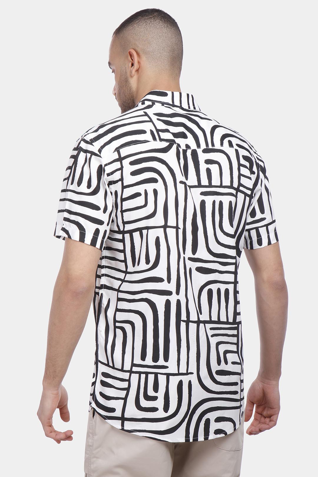 Black Short Sleeve Slim Fit Shirt