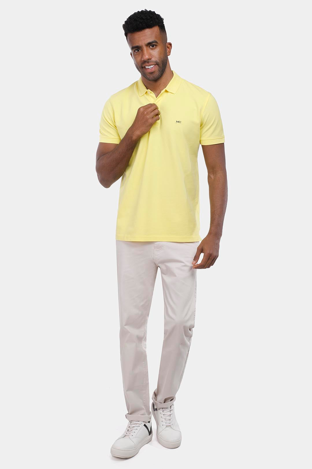 yellow slim fit polo shirt