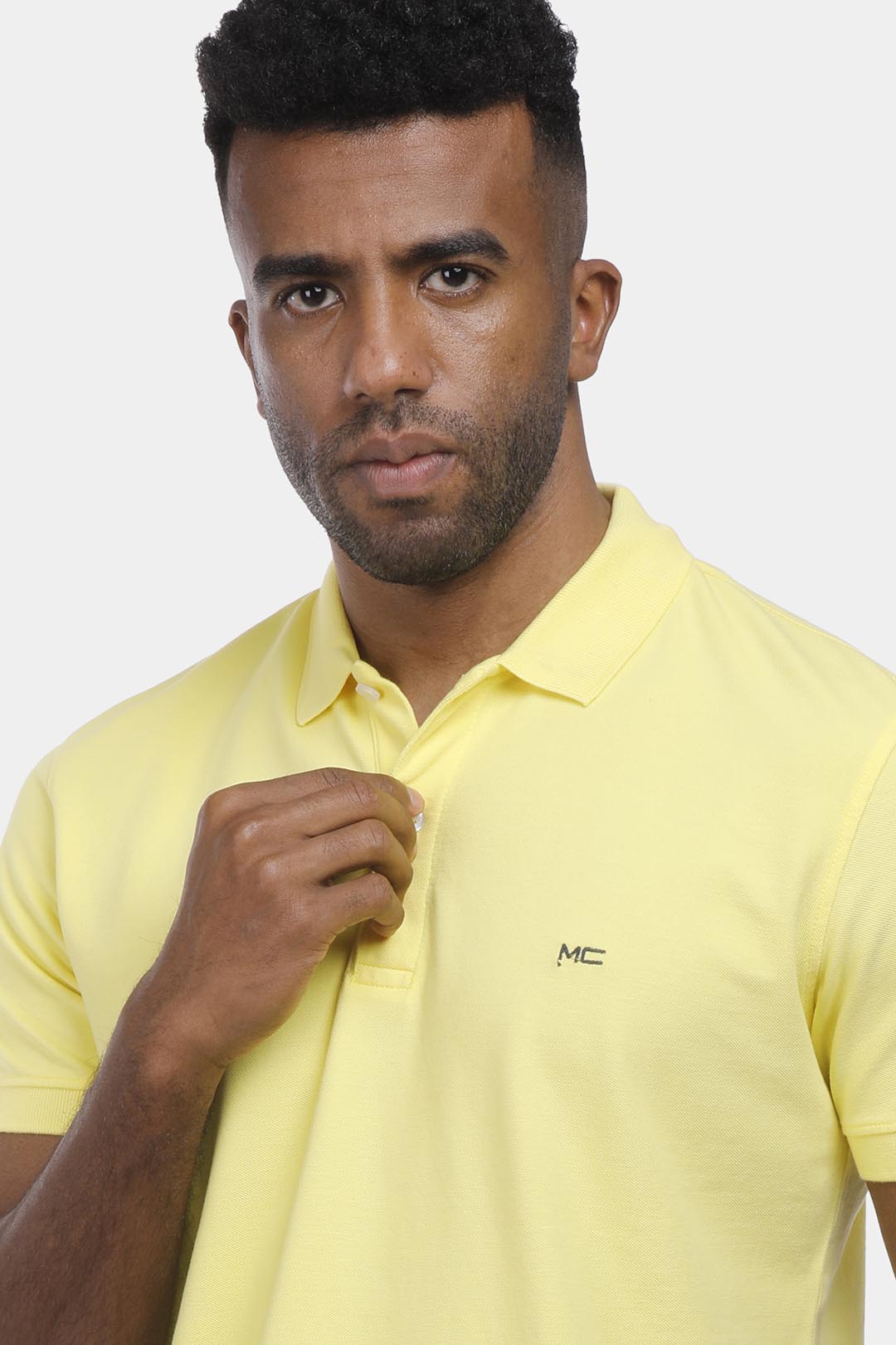 yellow slim fit polo shirt