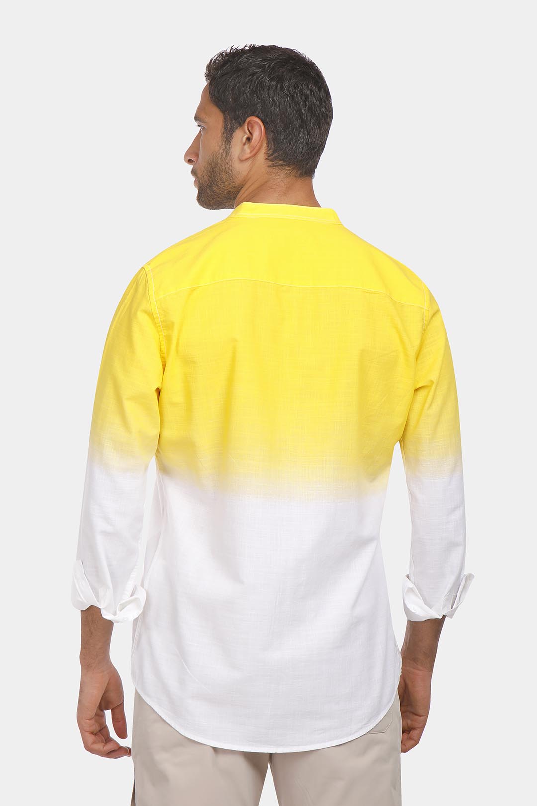Yellow Degrade Slim Fit Shirt