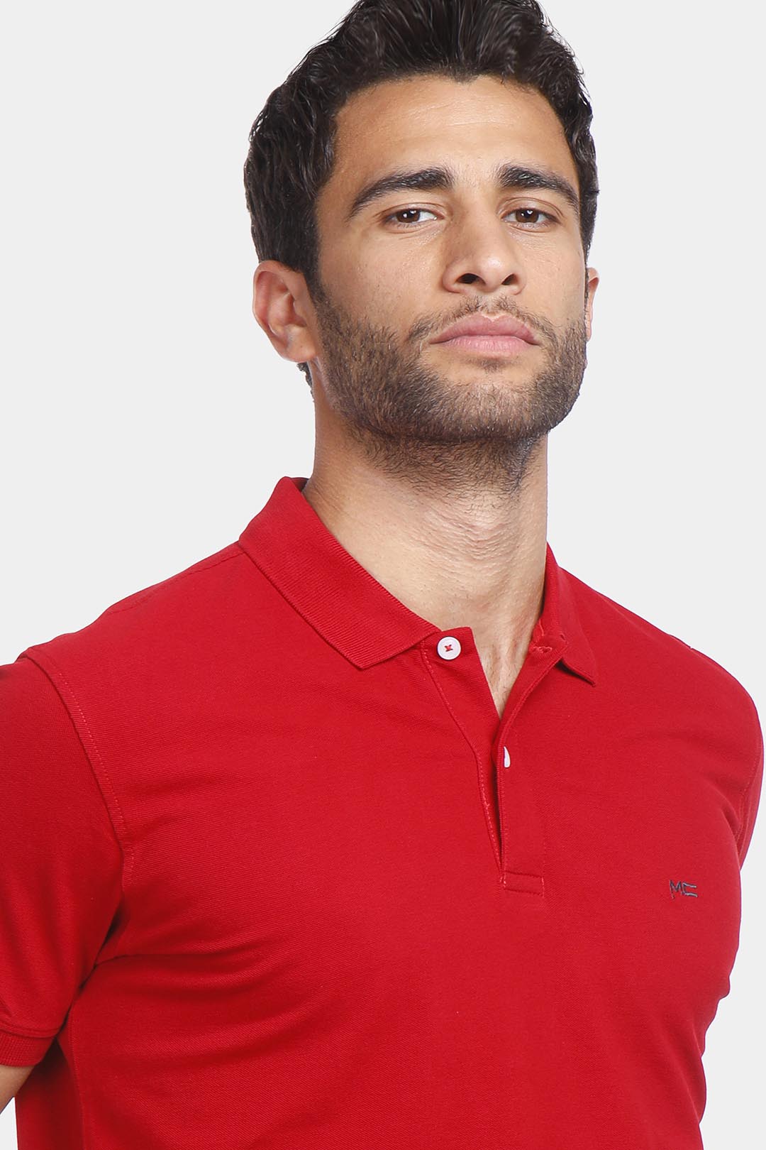 red slim fit polo shirt