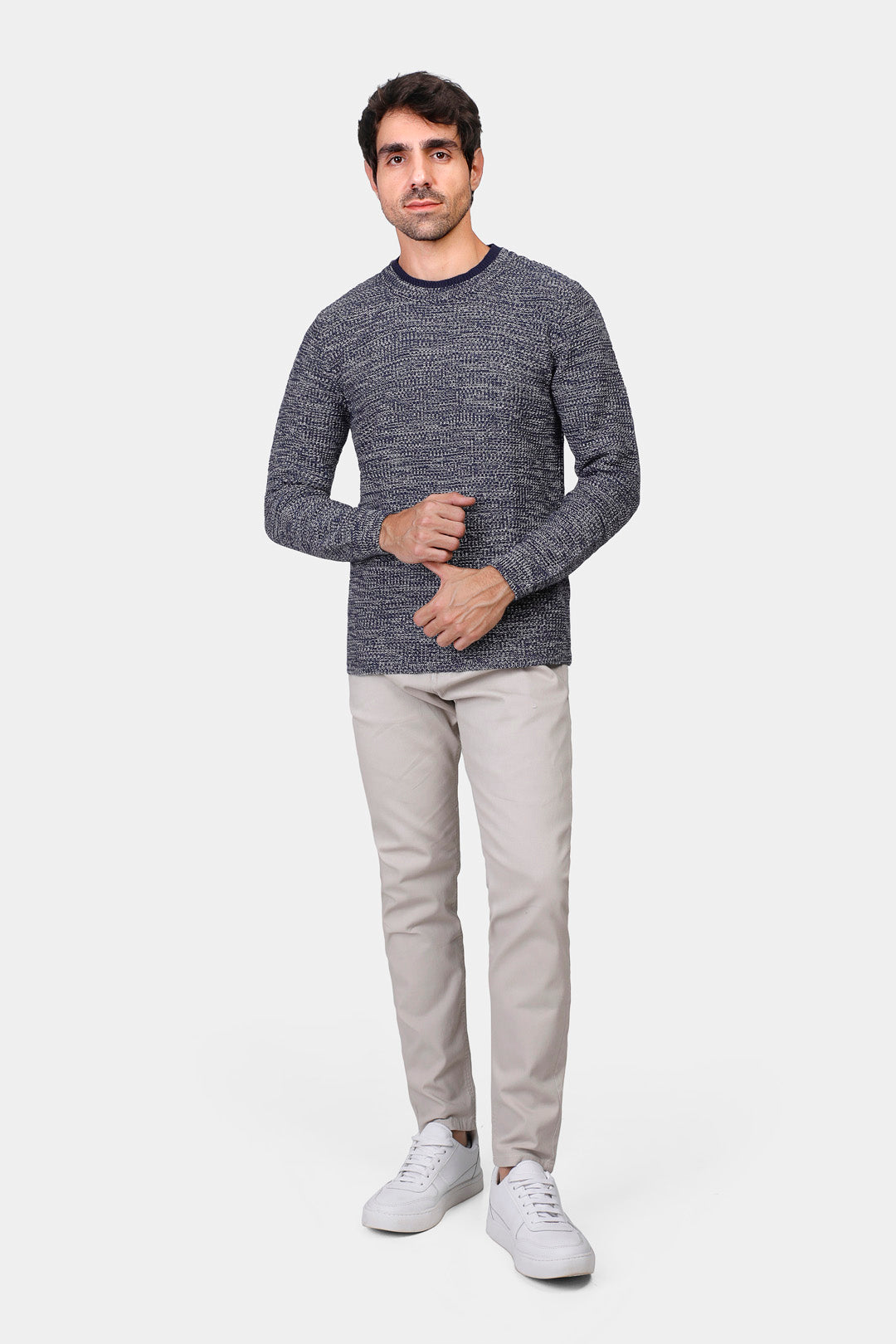 slim fit crew neck sweatshirt