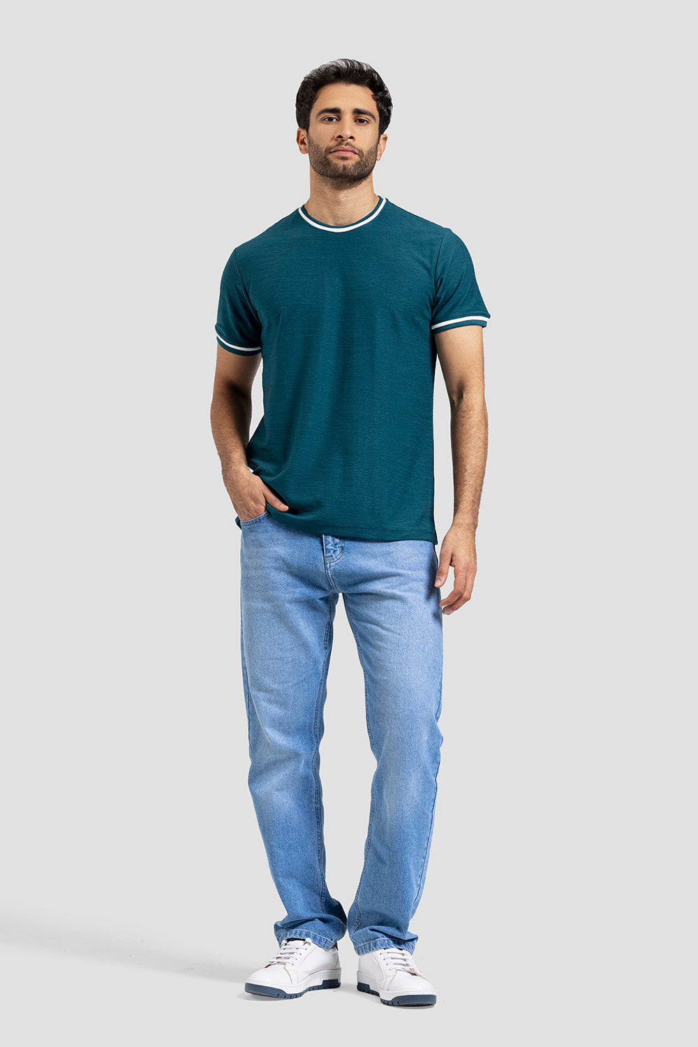 Crew Neck Knitted T-shirt