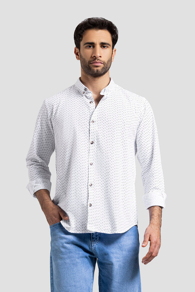 slim fit printed shirt