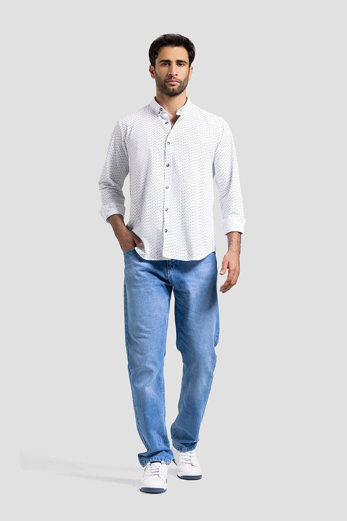 slim fit printed shirt