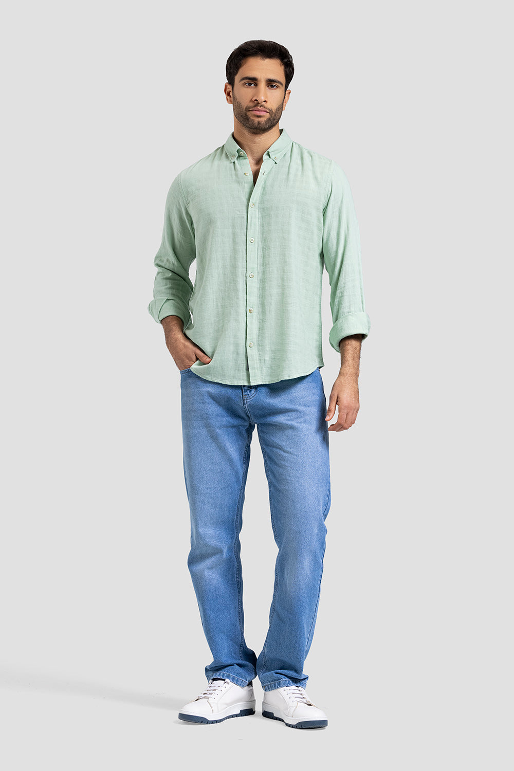 Slim Fit Solid Shirt