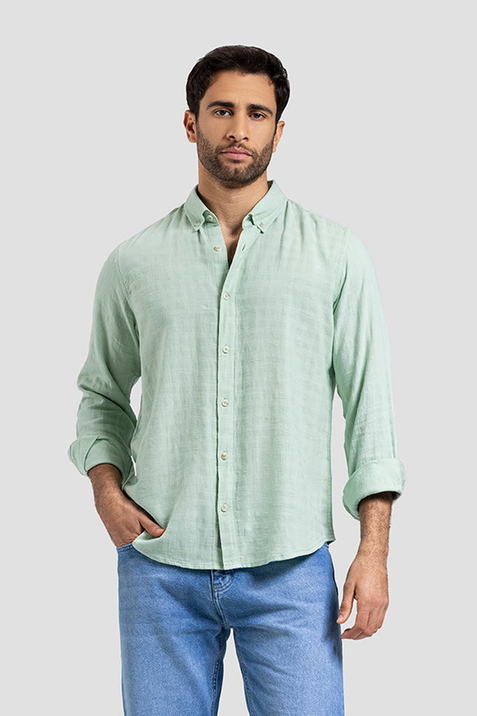 Slim Fit Solid Shirt