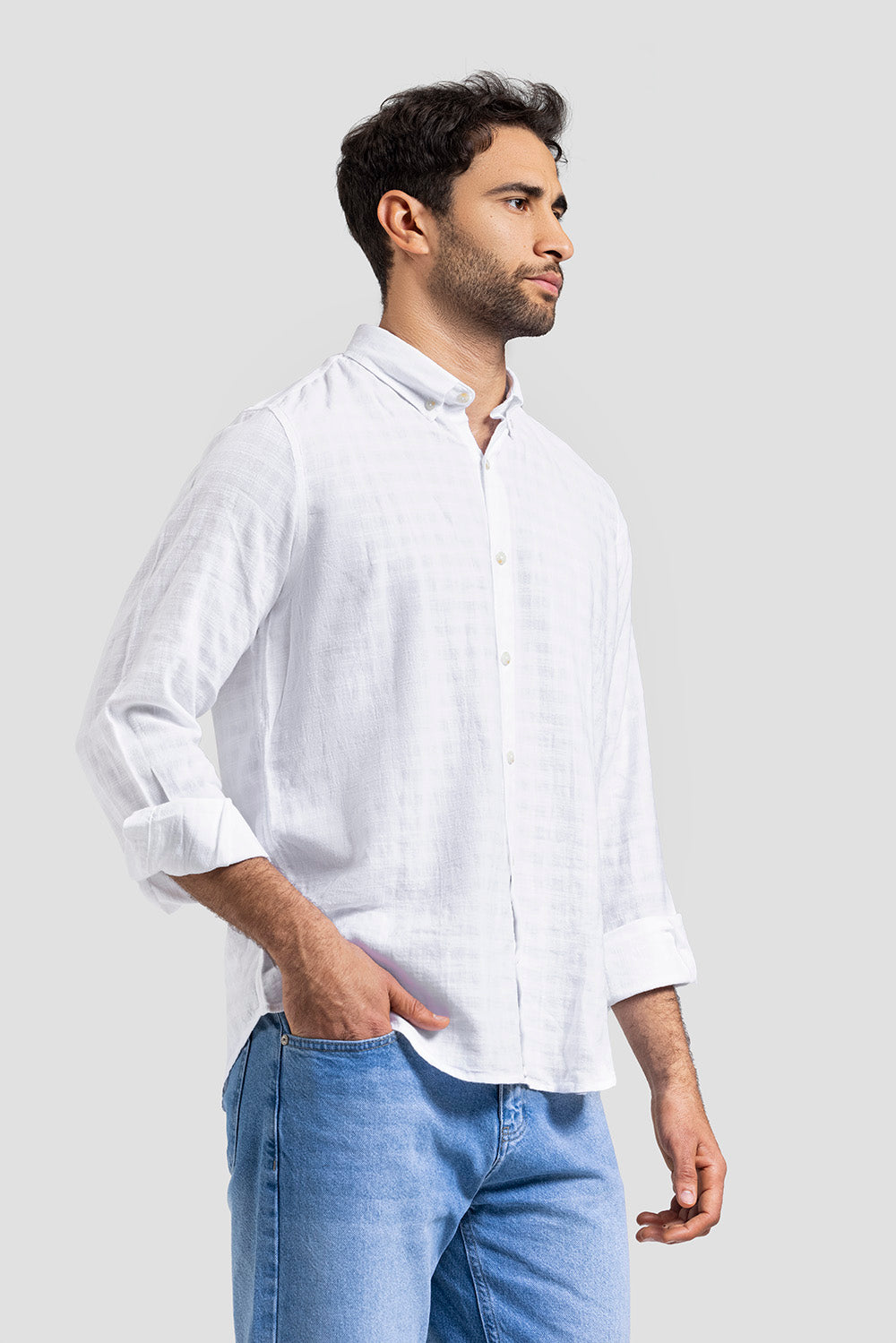 Slim Fit Solid Shirt