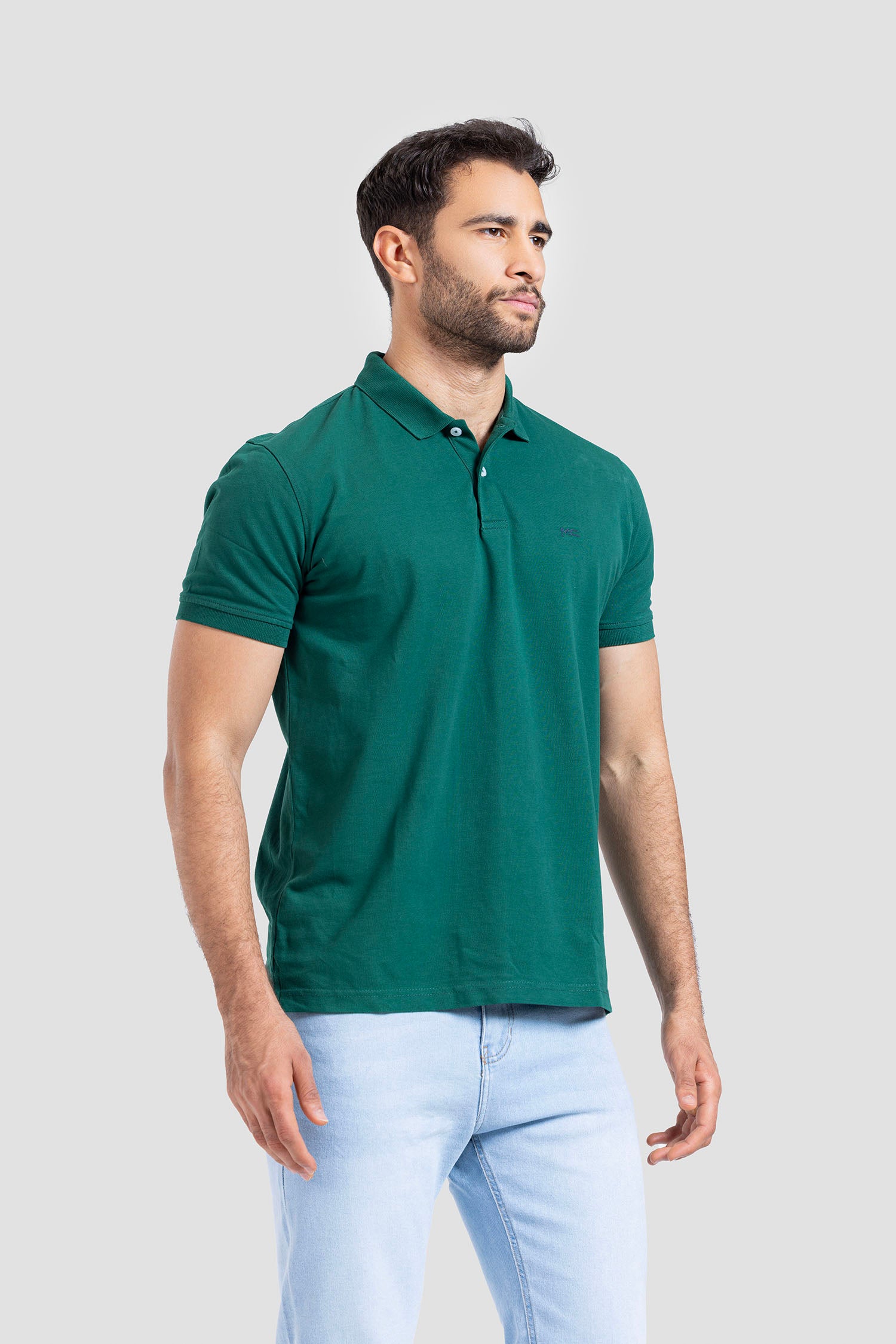 green slim fit polo shirt