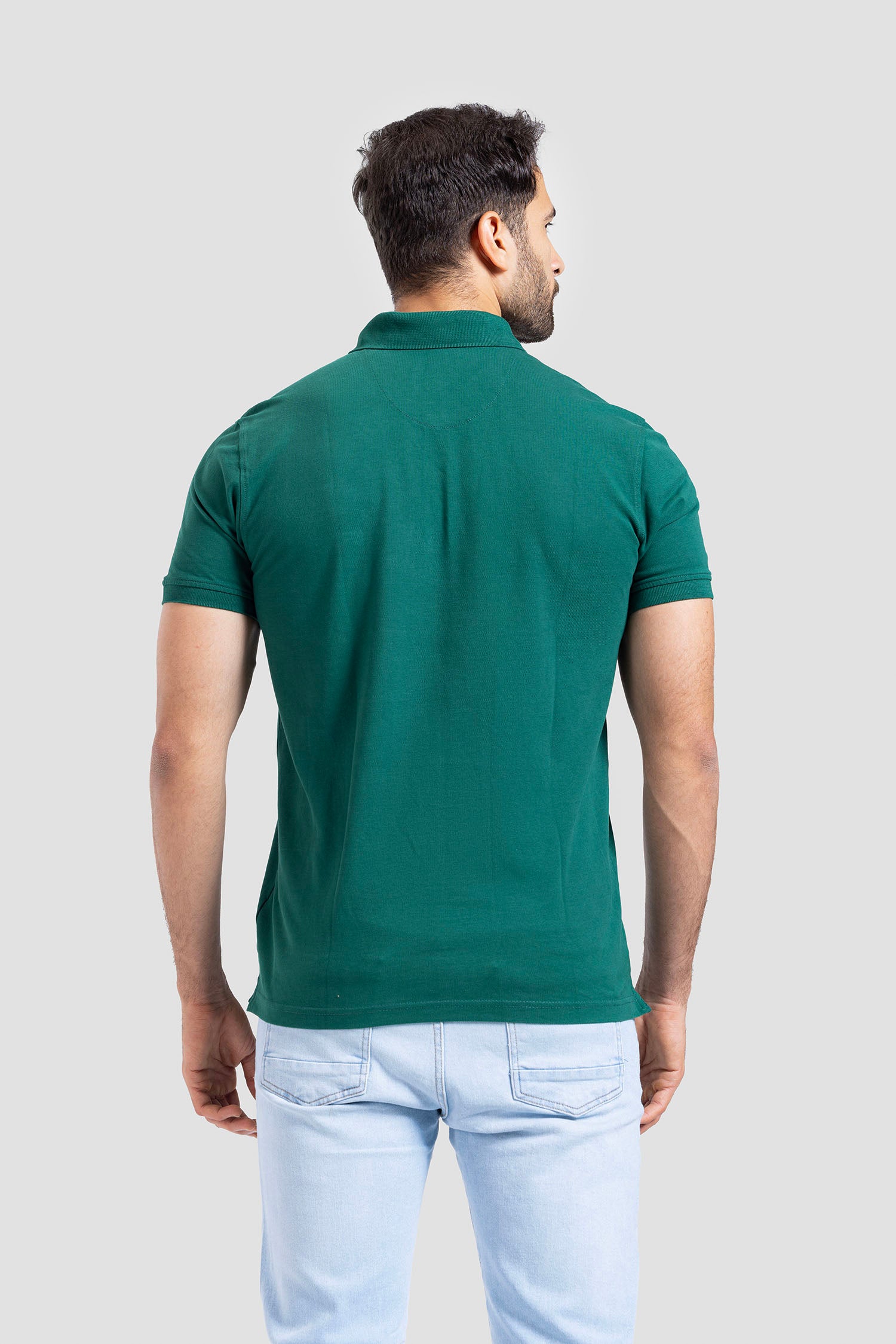 green slim fit polo shirt
