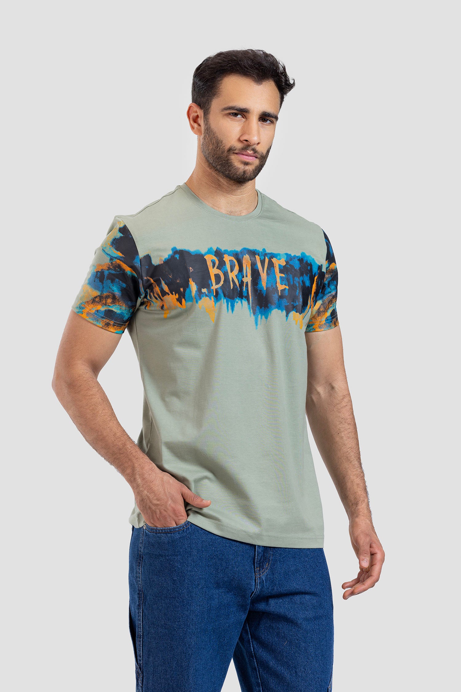 Crew Neck Printed T-shirt