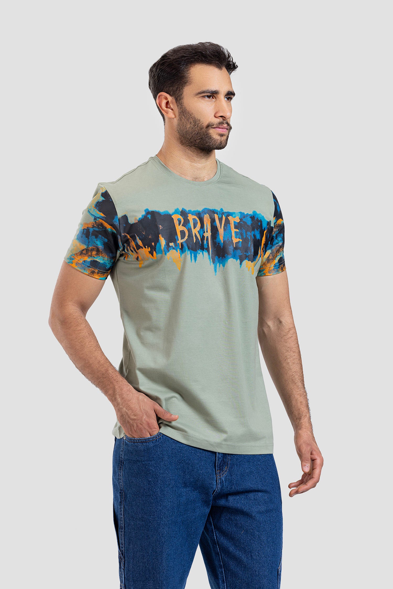 Crew Neck Printed T-shirt