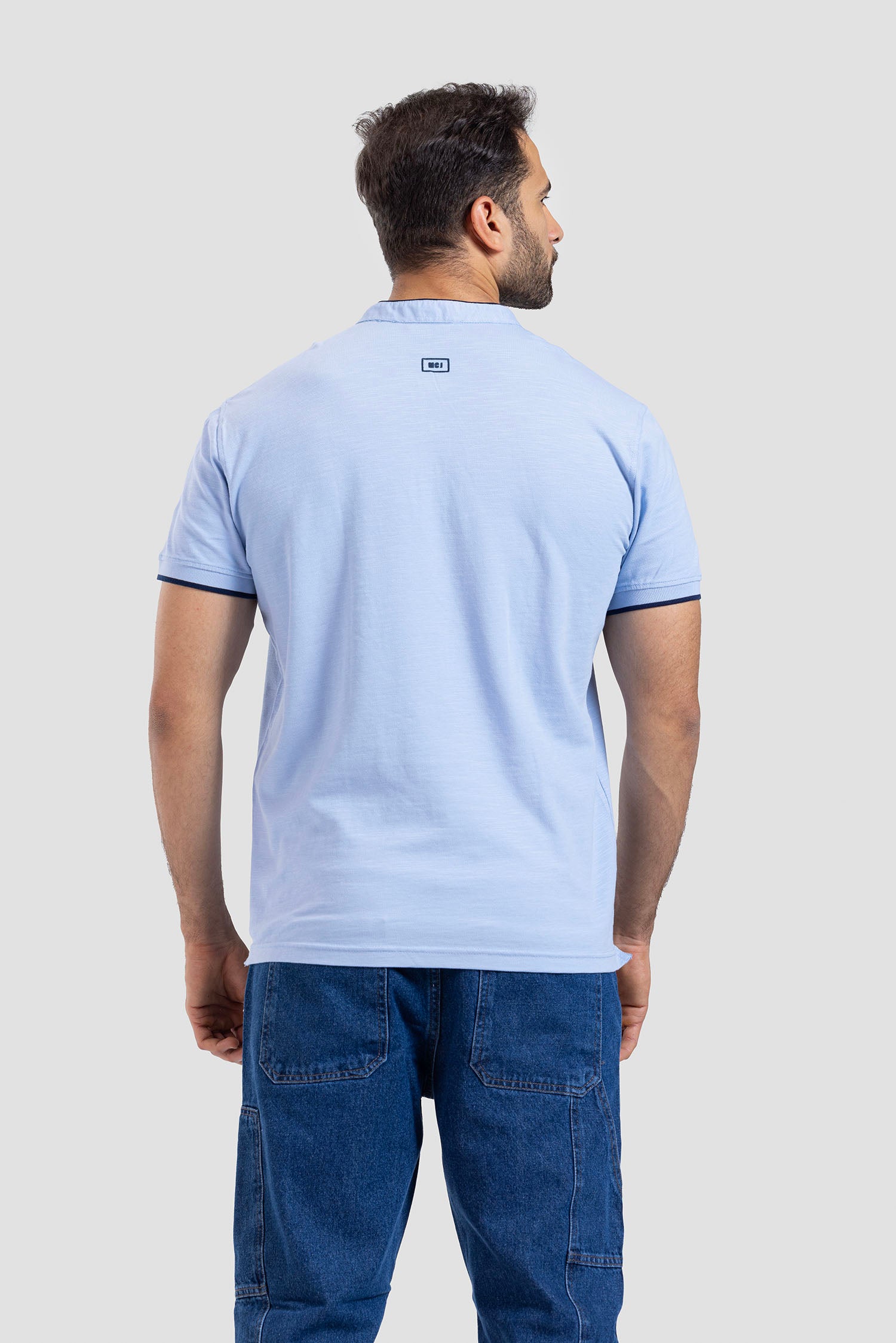 Mandarin Collar Polo Shirt