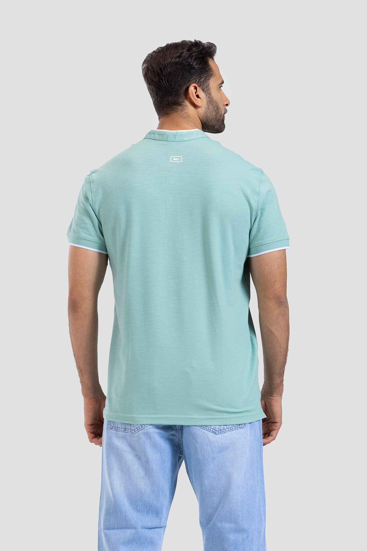 Mandarin Collar Polo Shirt