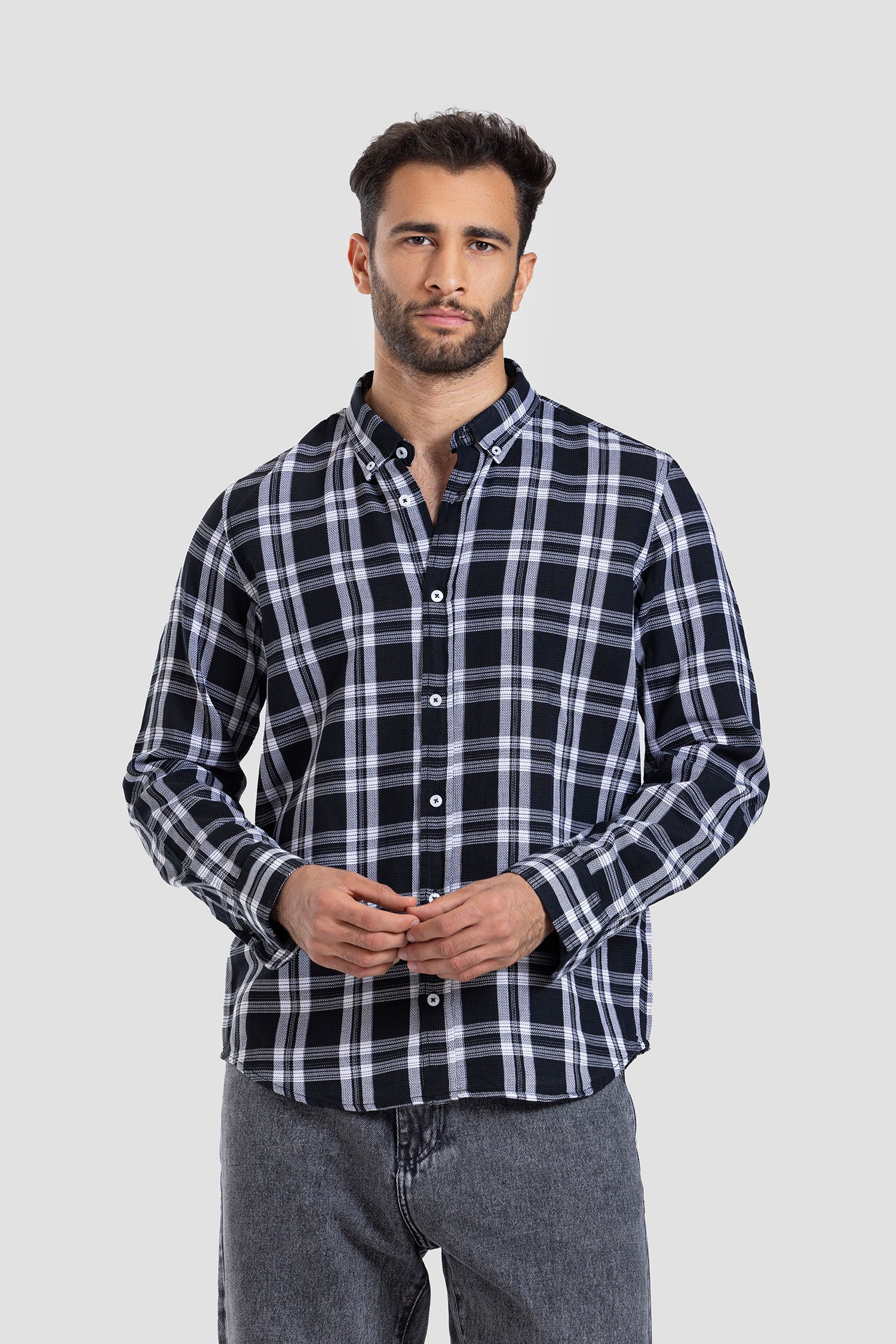 Slim Fit Checked Shirt