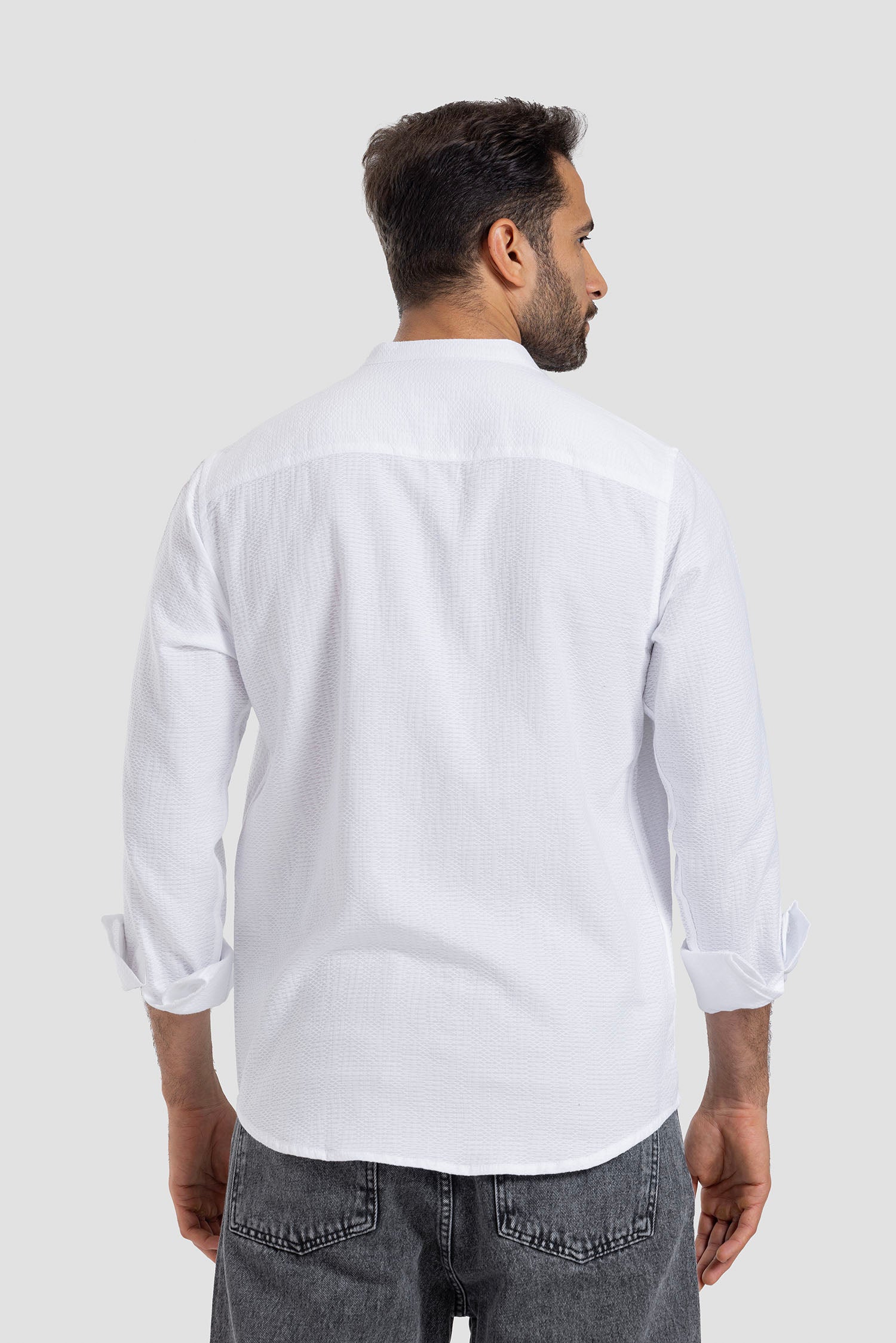 Mandarin collar Slim Fit Shirt
