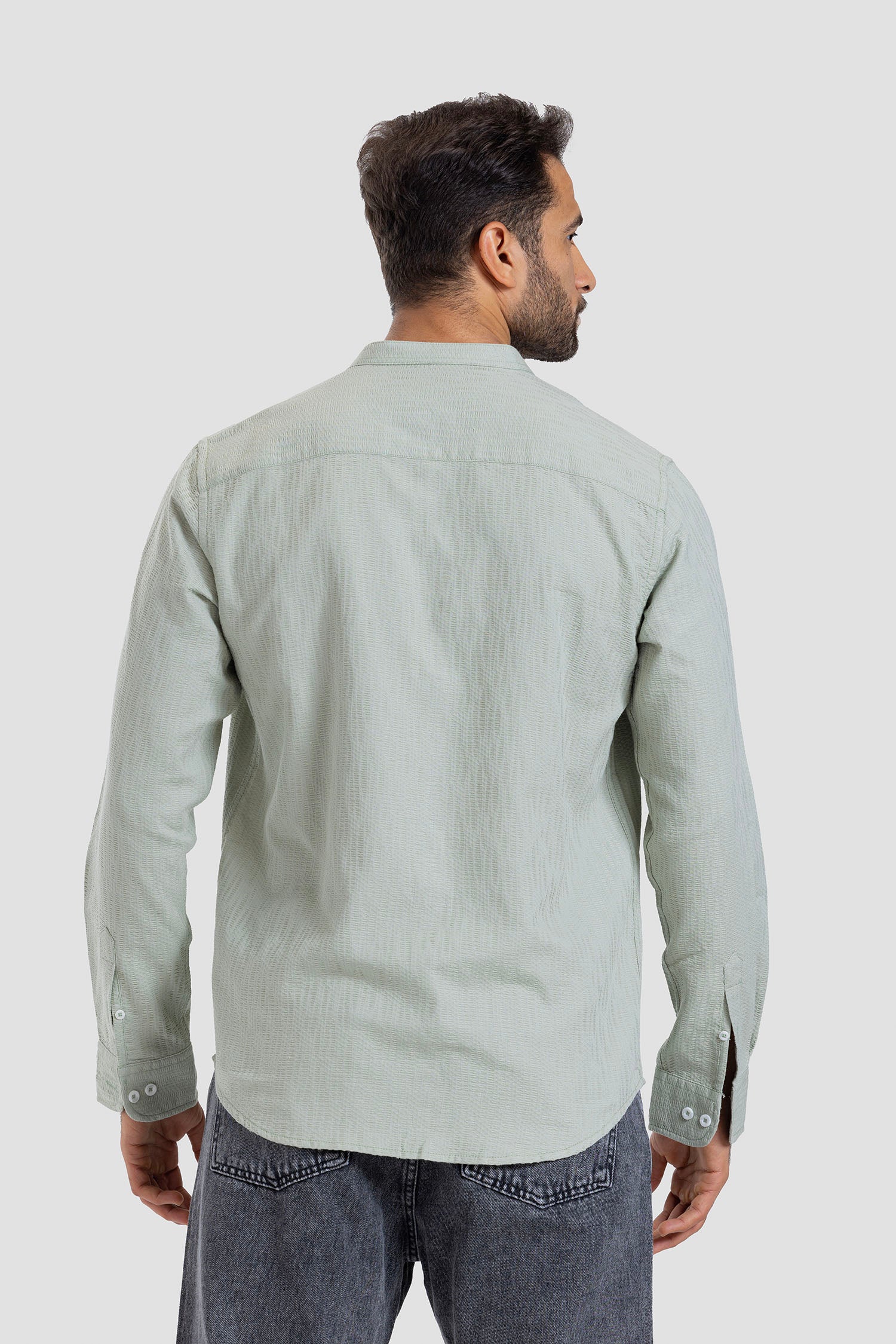 Mandarin collar Slim Fit Shirt