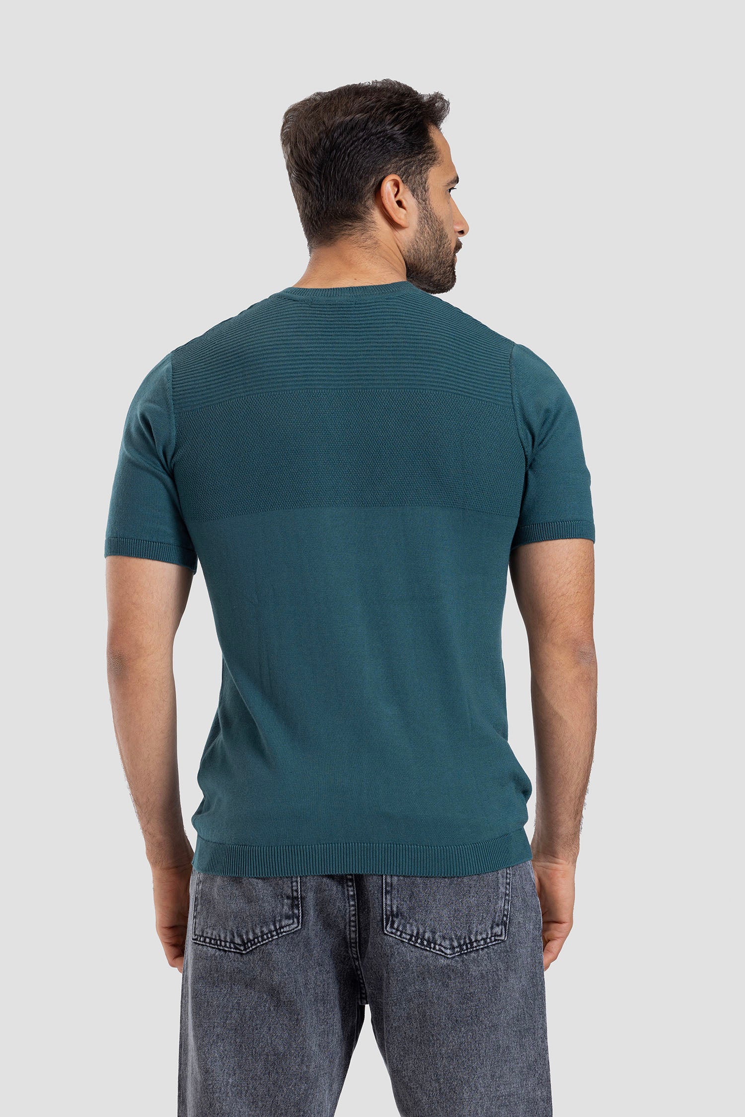 Crew Neck Knitted T-shirt