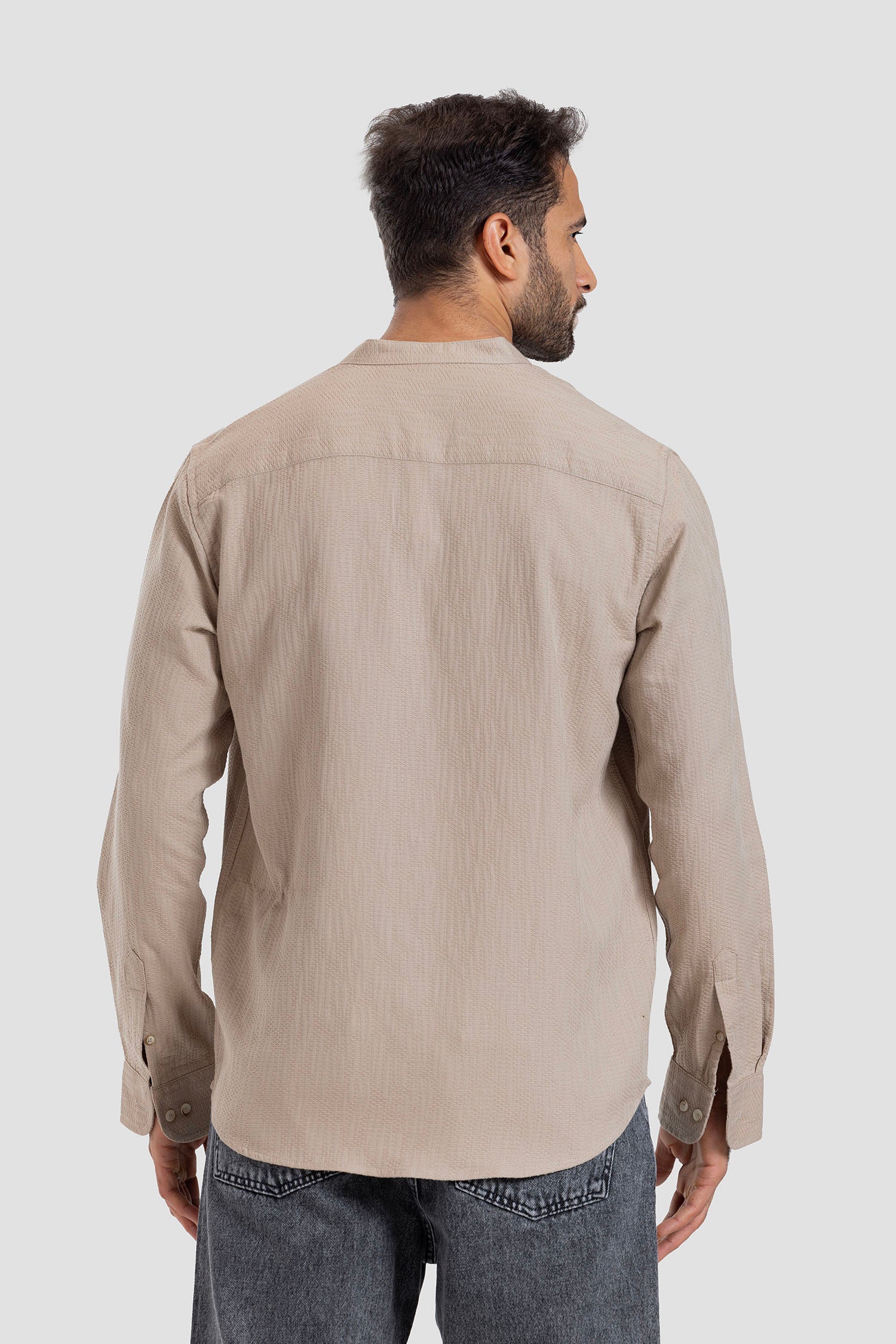 Mandarin collar Slim Fit Shirt