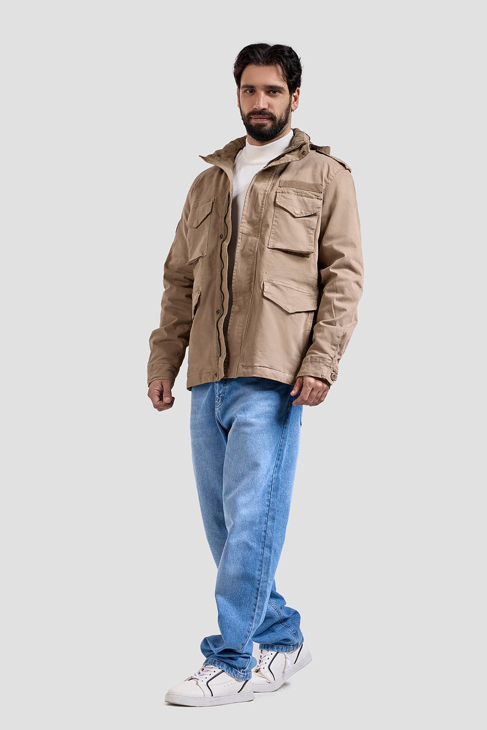 gabardine slim fit jacket