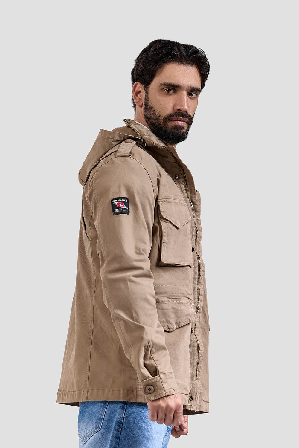 gabardine slim fit jacket