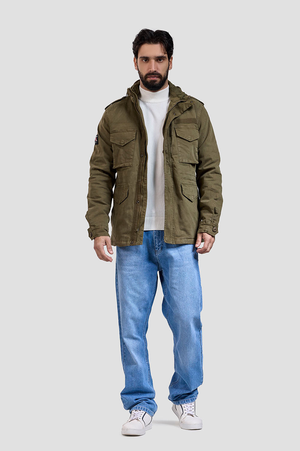 gabardine slim fit jacket