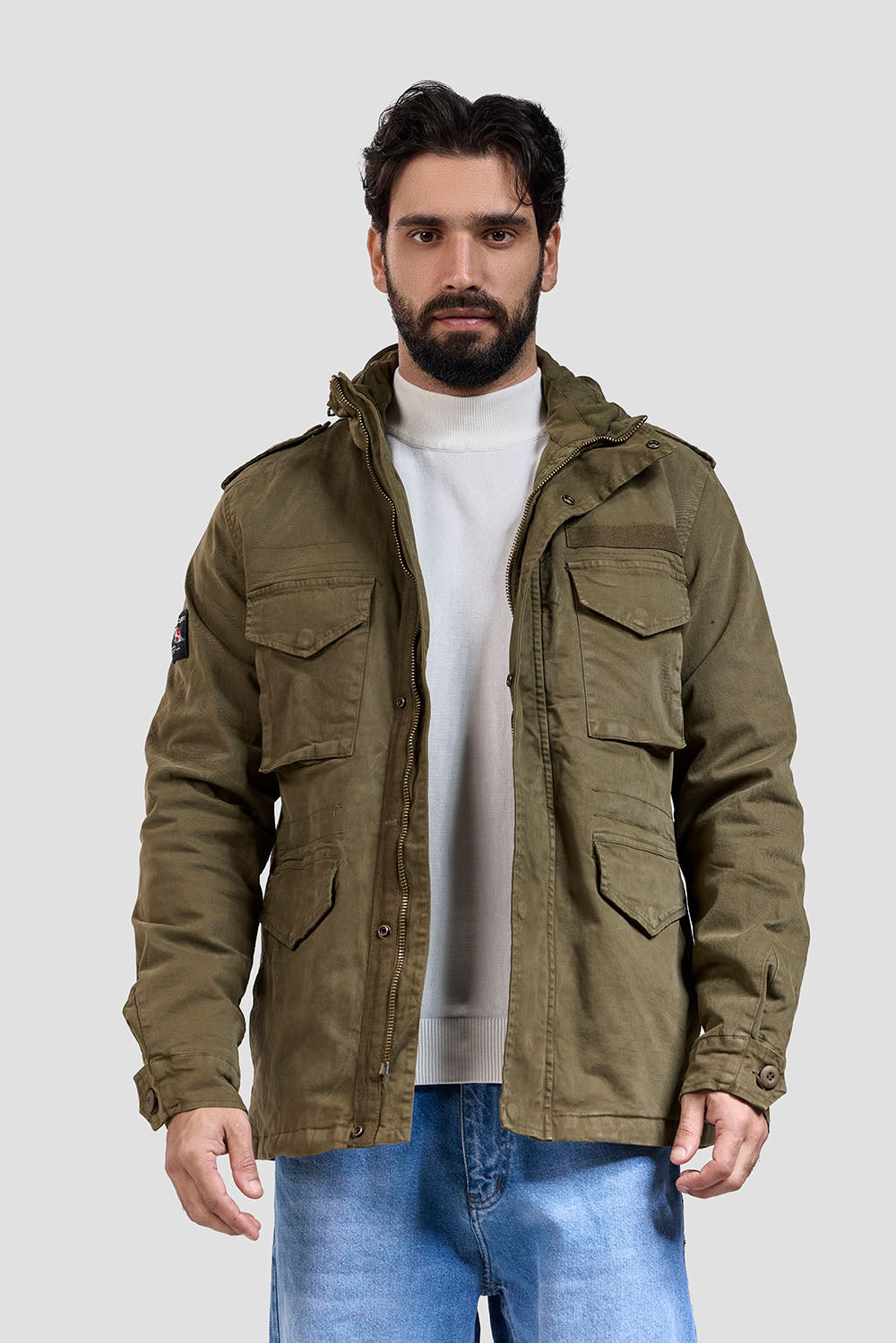 gabardine slim fit jacket