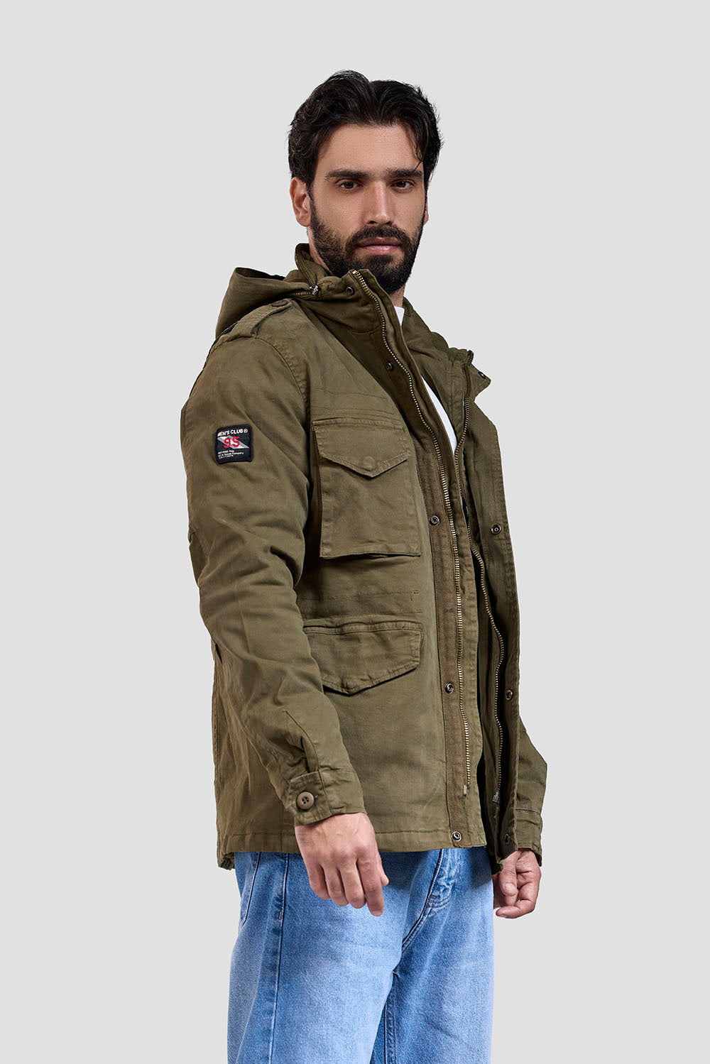 gabardine slim fit jacket