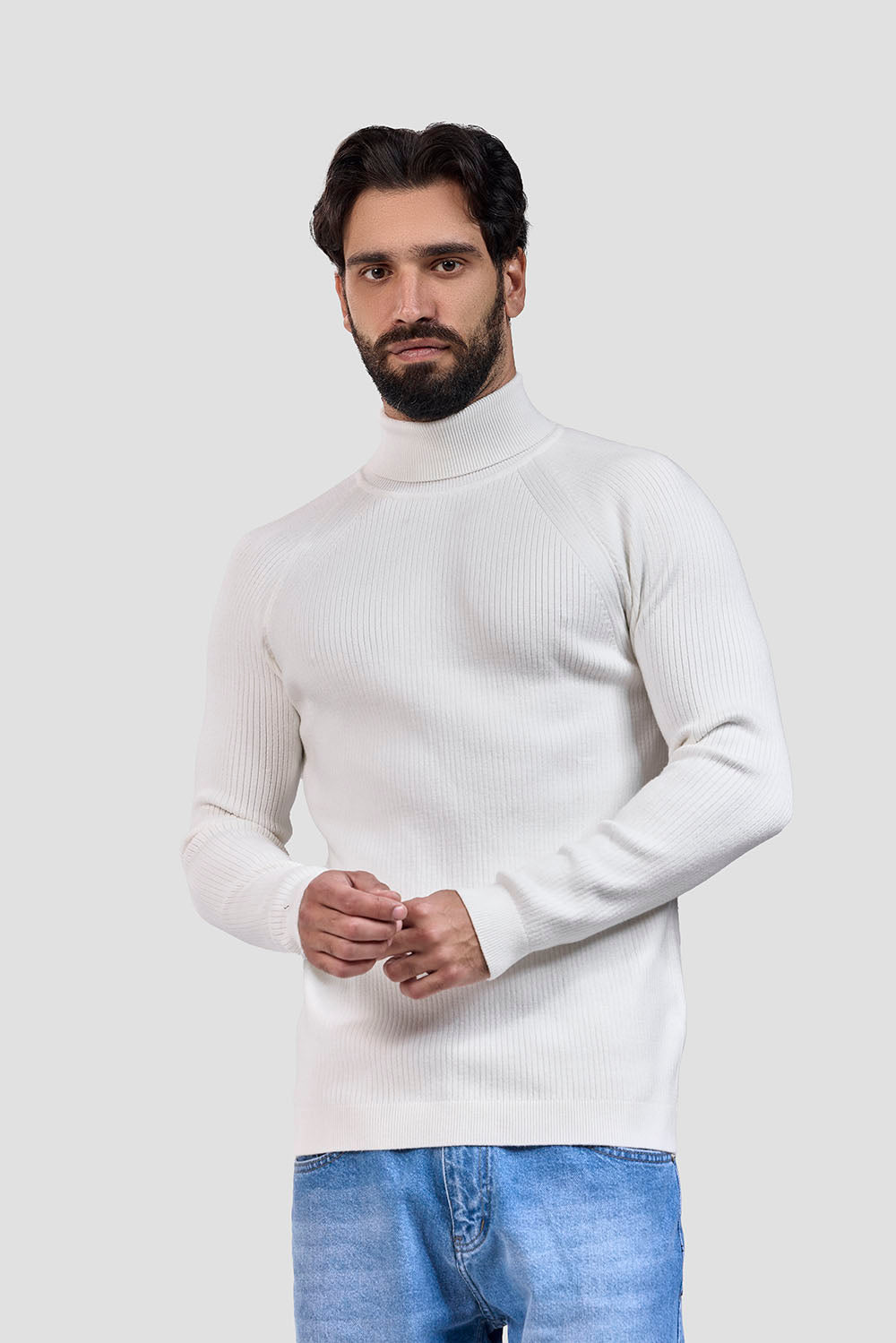 turtle neck slim fit pullover