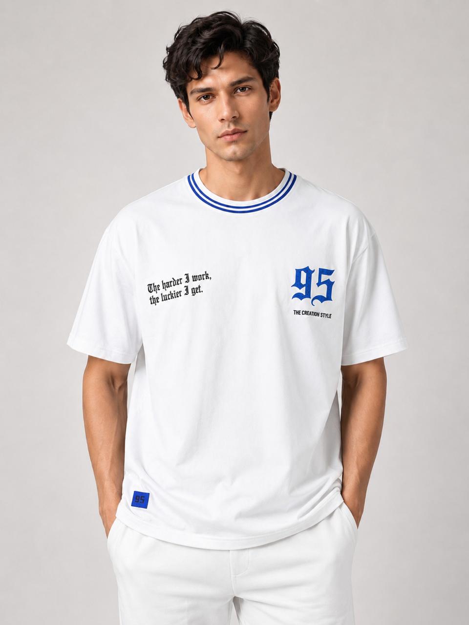 Crew Neck Over Size Printed T-shirt