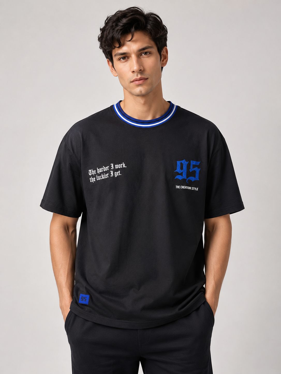 Crew Neck Over Size Printed T-shirt