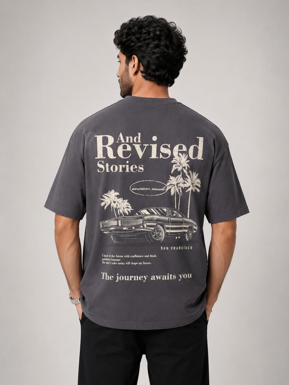 Crew Neck Over Size Printed T-shirt