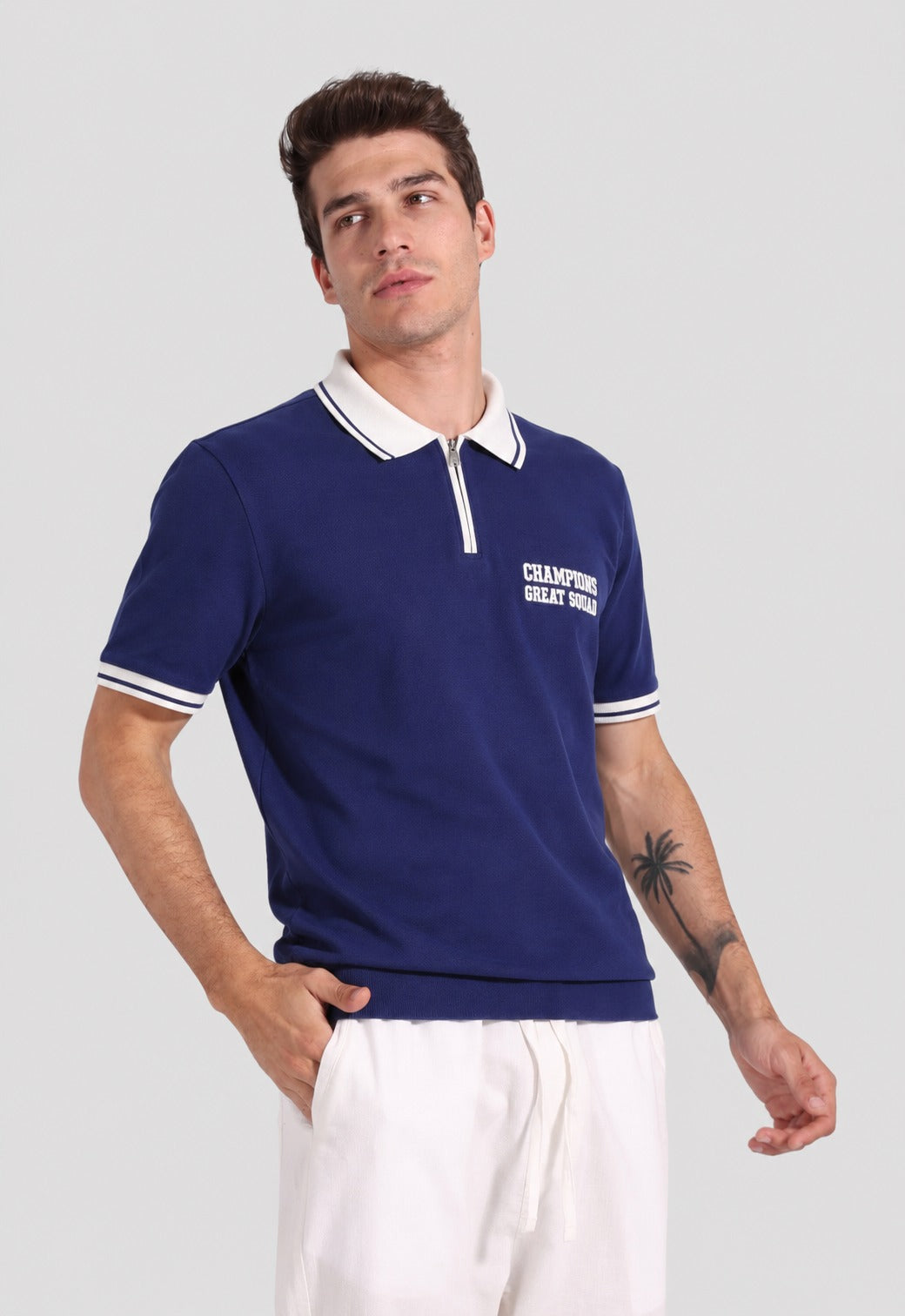 Relaxed Fit Printed Polo Shirt