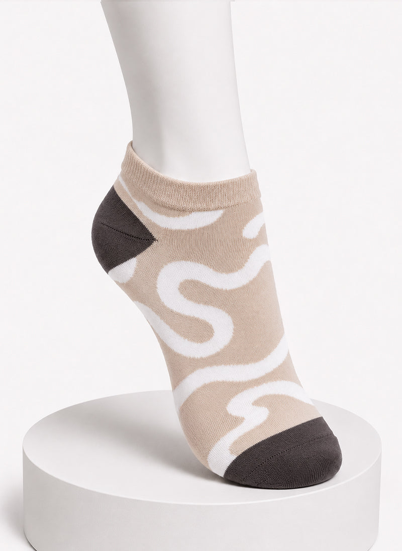 Beige Medium Towel Socks