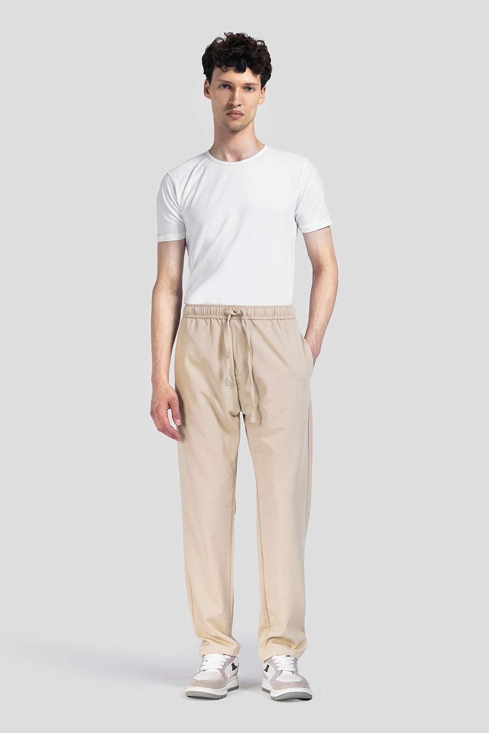 beige reguler fit chino pant