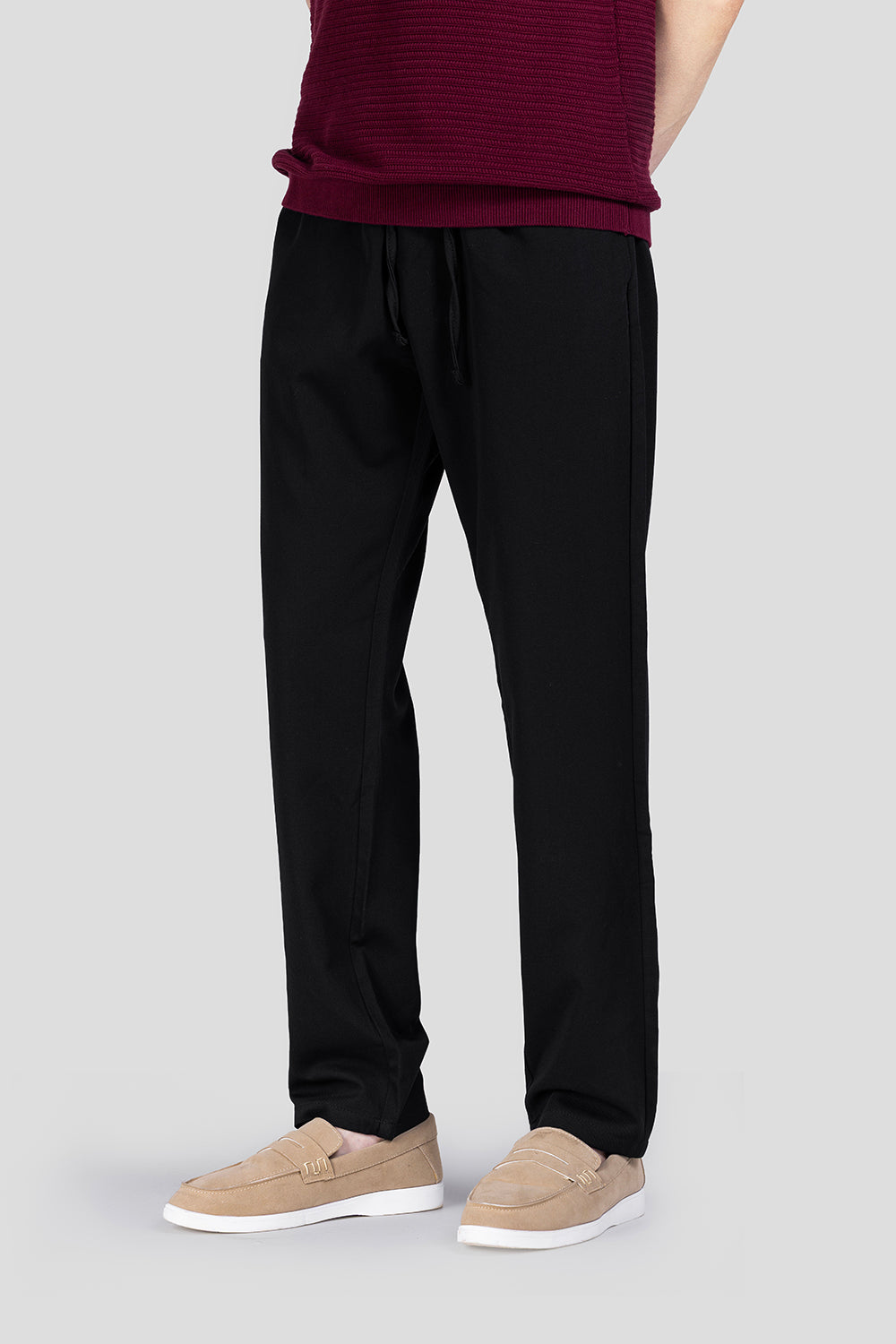 black reguler fit chino pant
