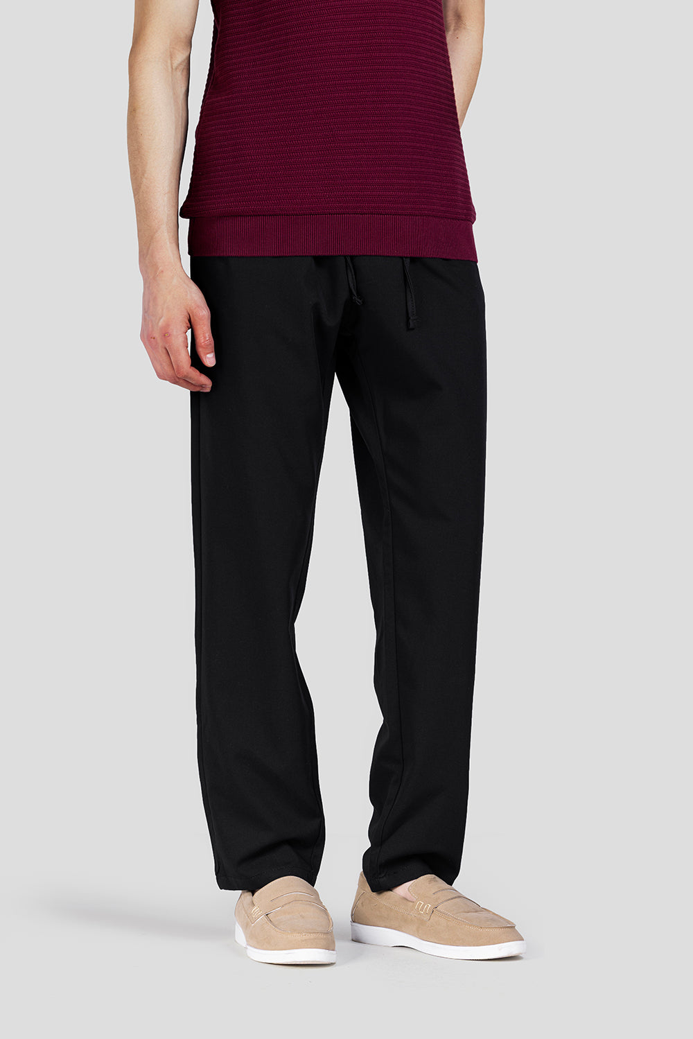 black reguler fit chino pant