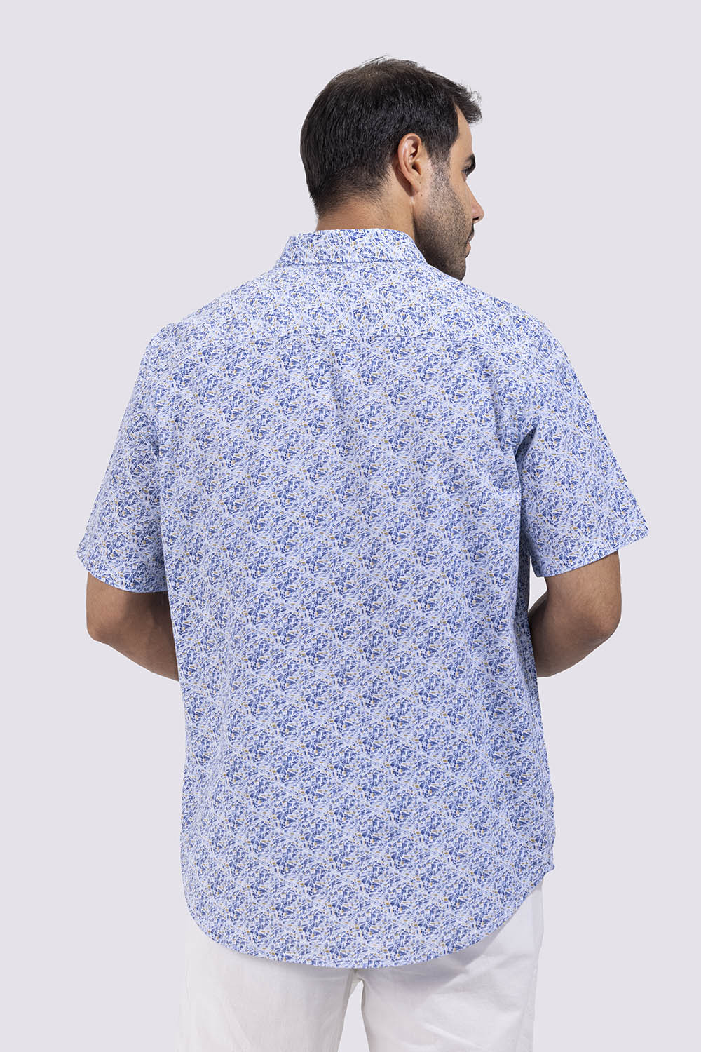 Slim Fit Pattern Short Sleeve Shirt