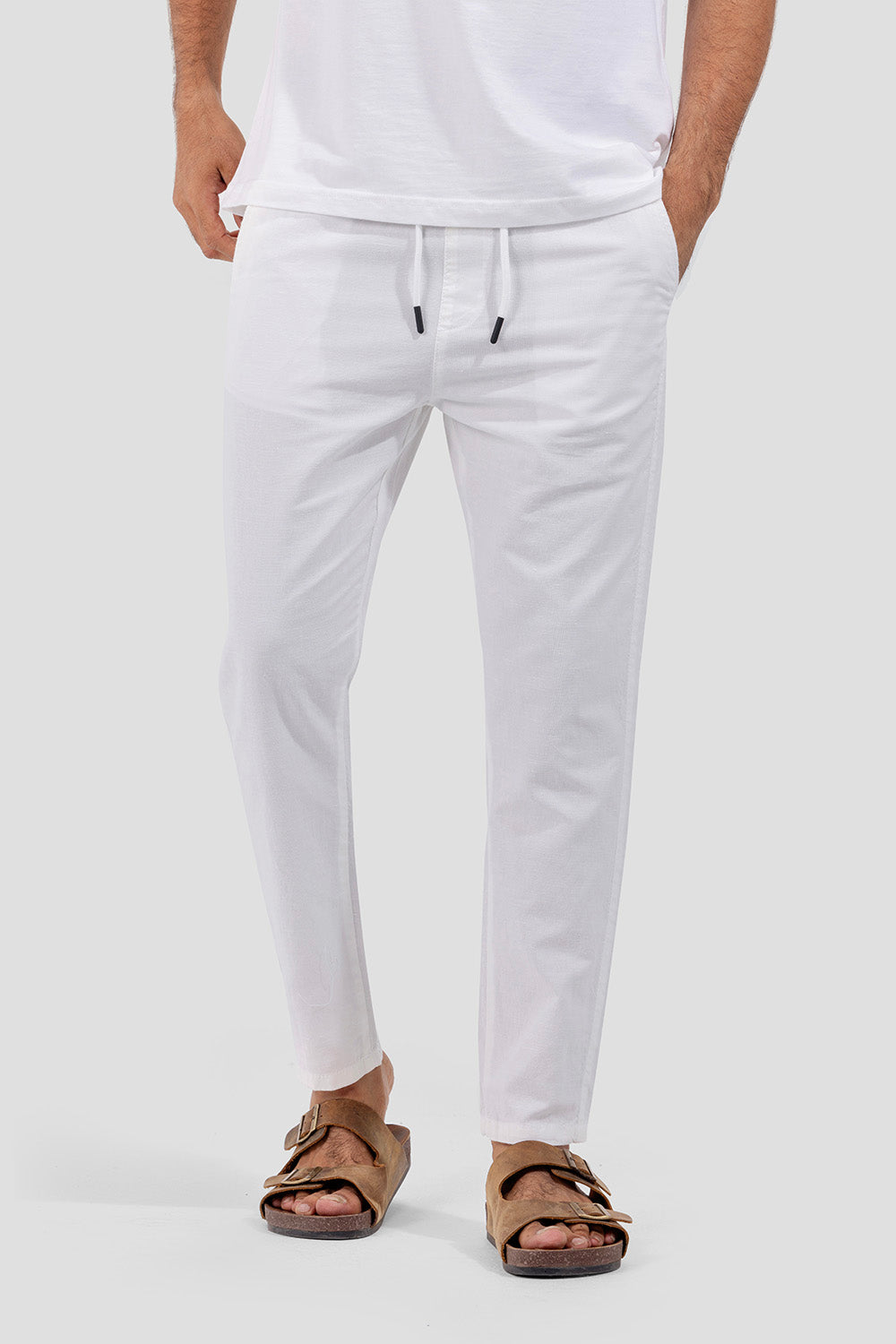 Relaxed Fit Linen Pants