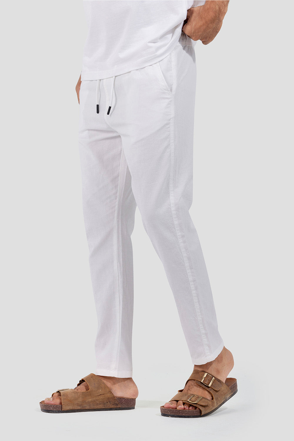 Relaxed Fit Linen Pants
