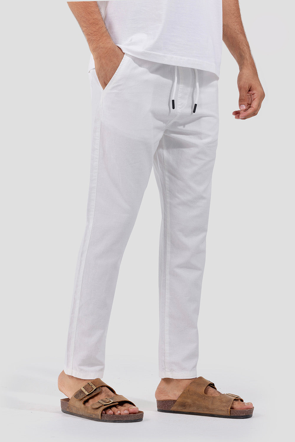 Relaxed Fit Linen Pants