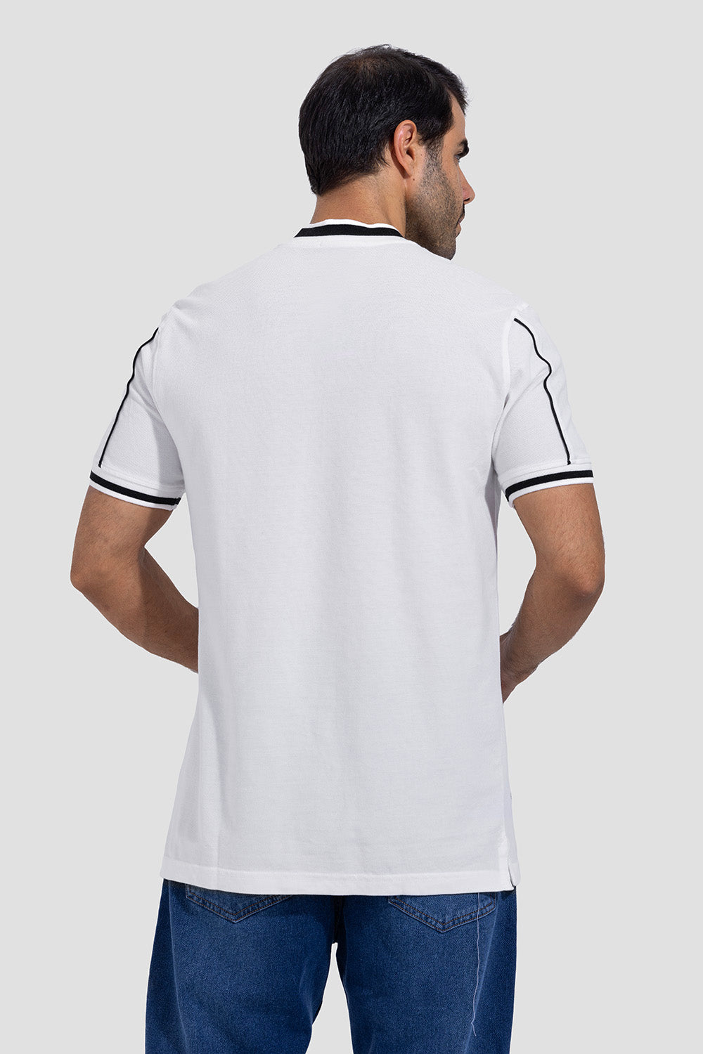 Mandarin Collar Polo Shirt