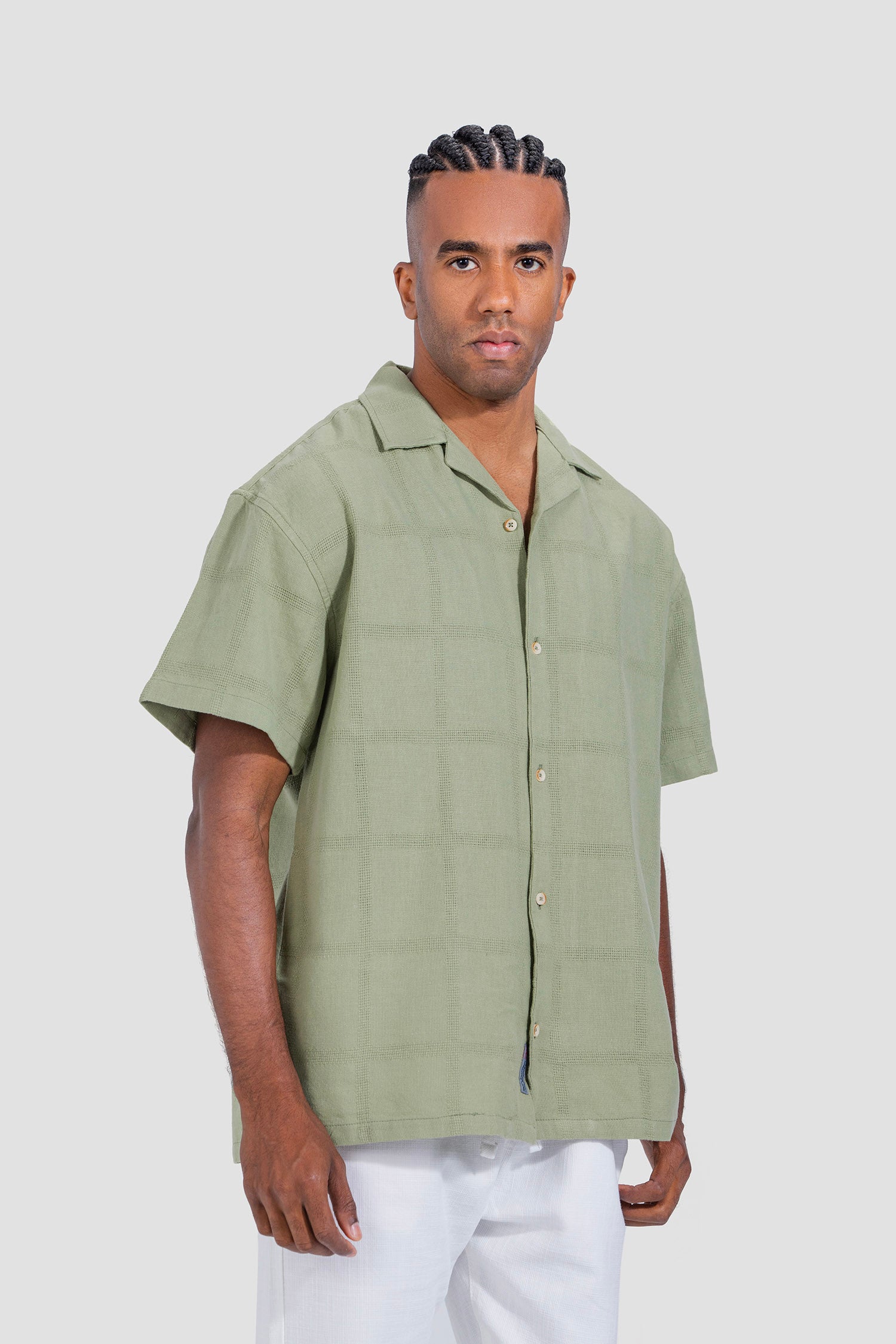 Checked Over Size Shirt
