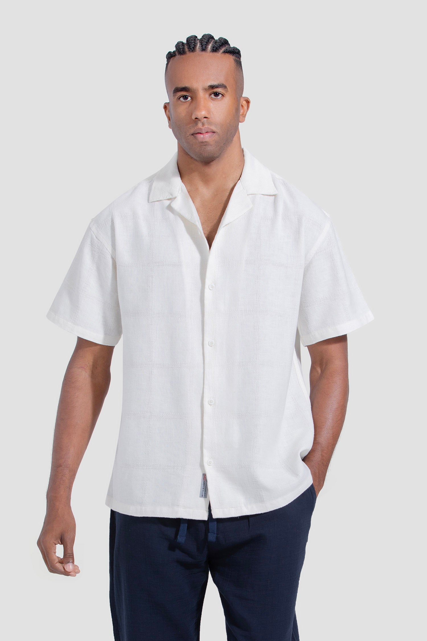 Checked Over Size Shirt
