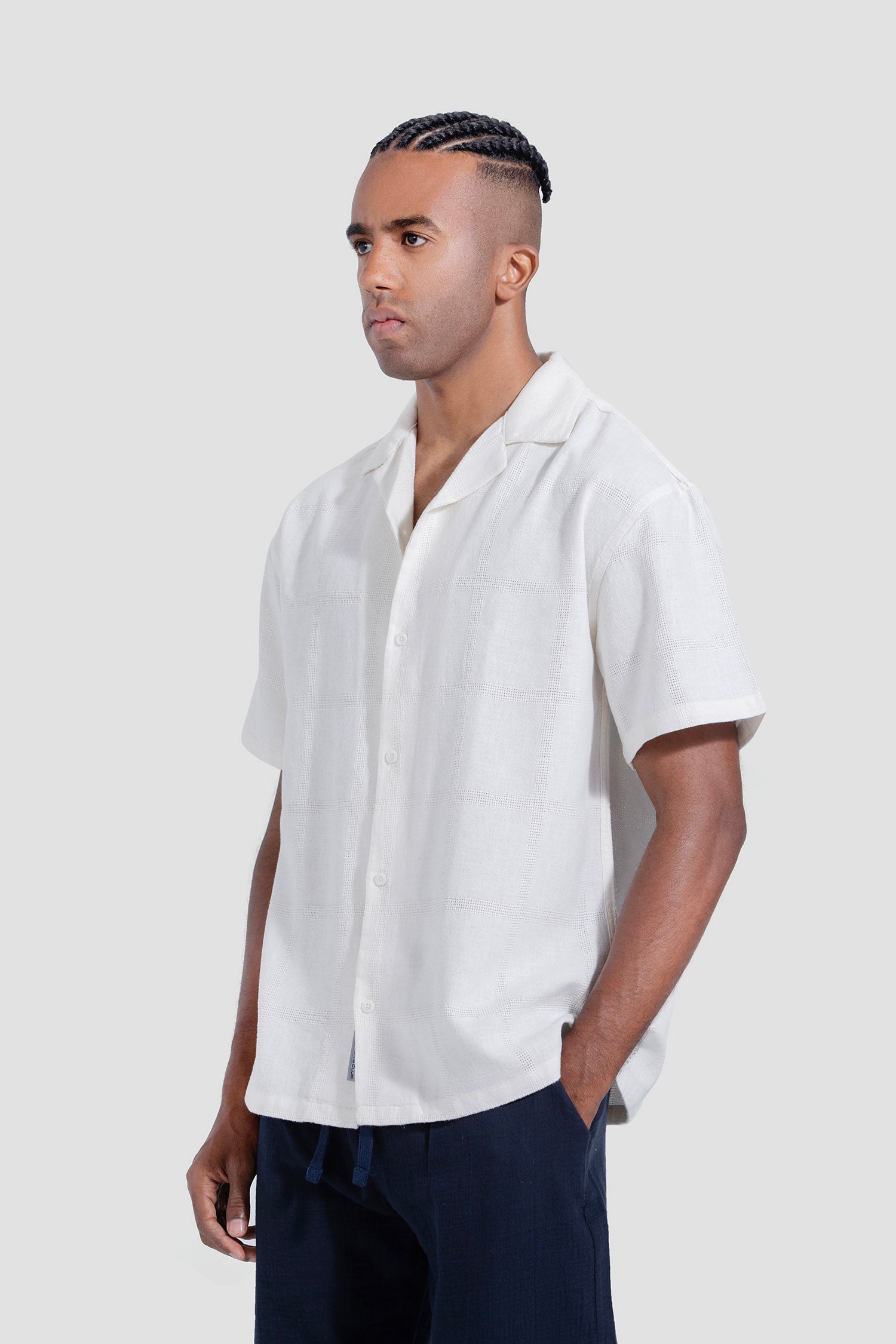 Checked Over Size Shirt