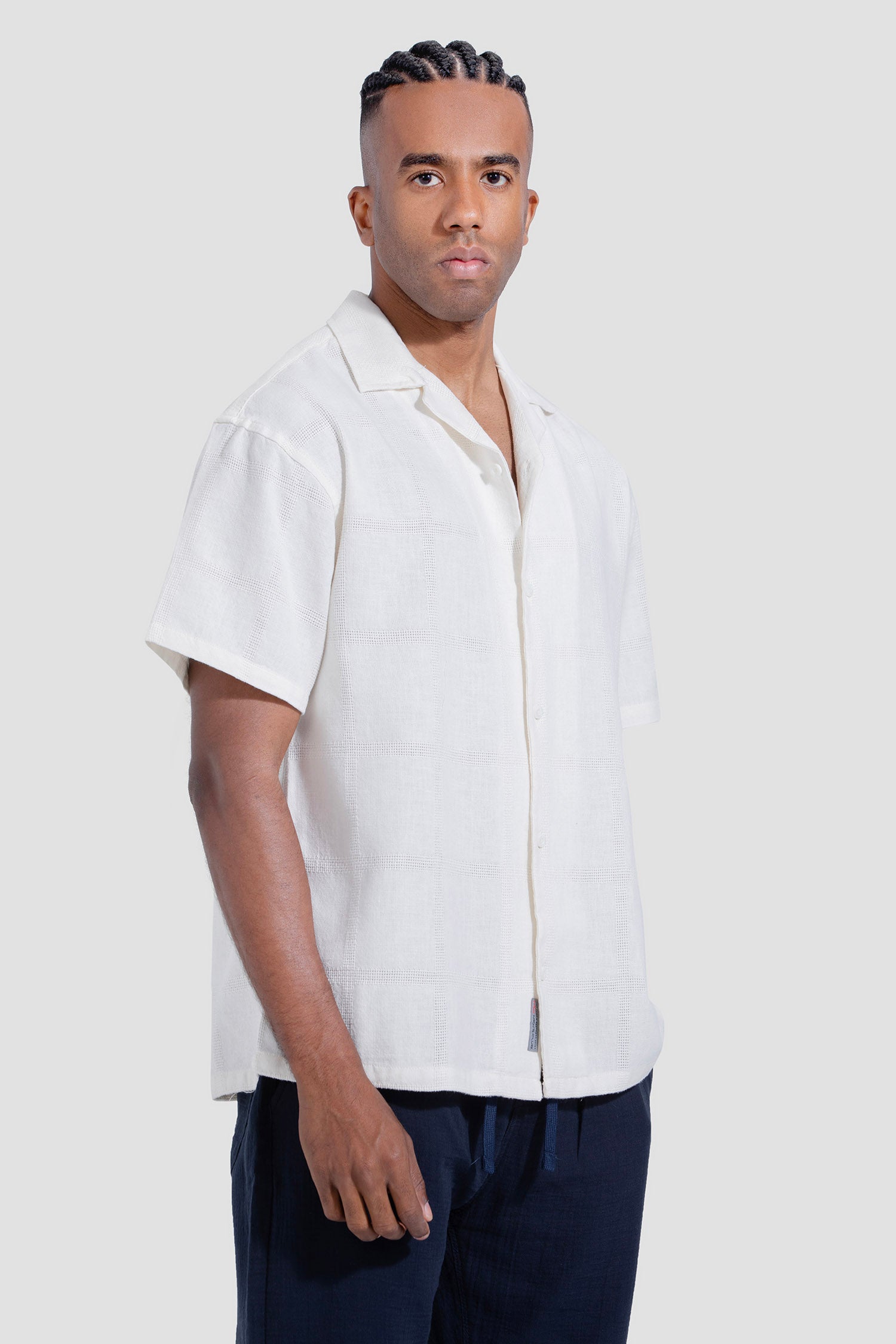 Checked Over Size Shirt
