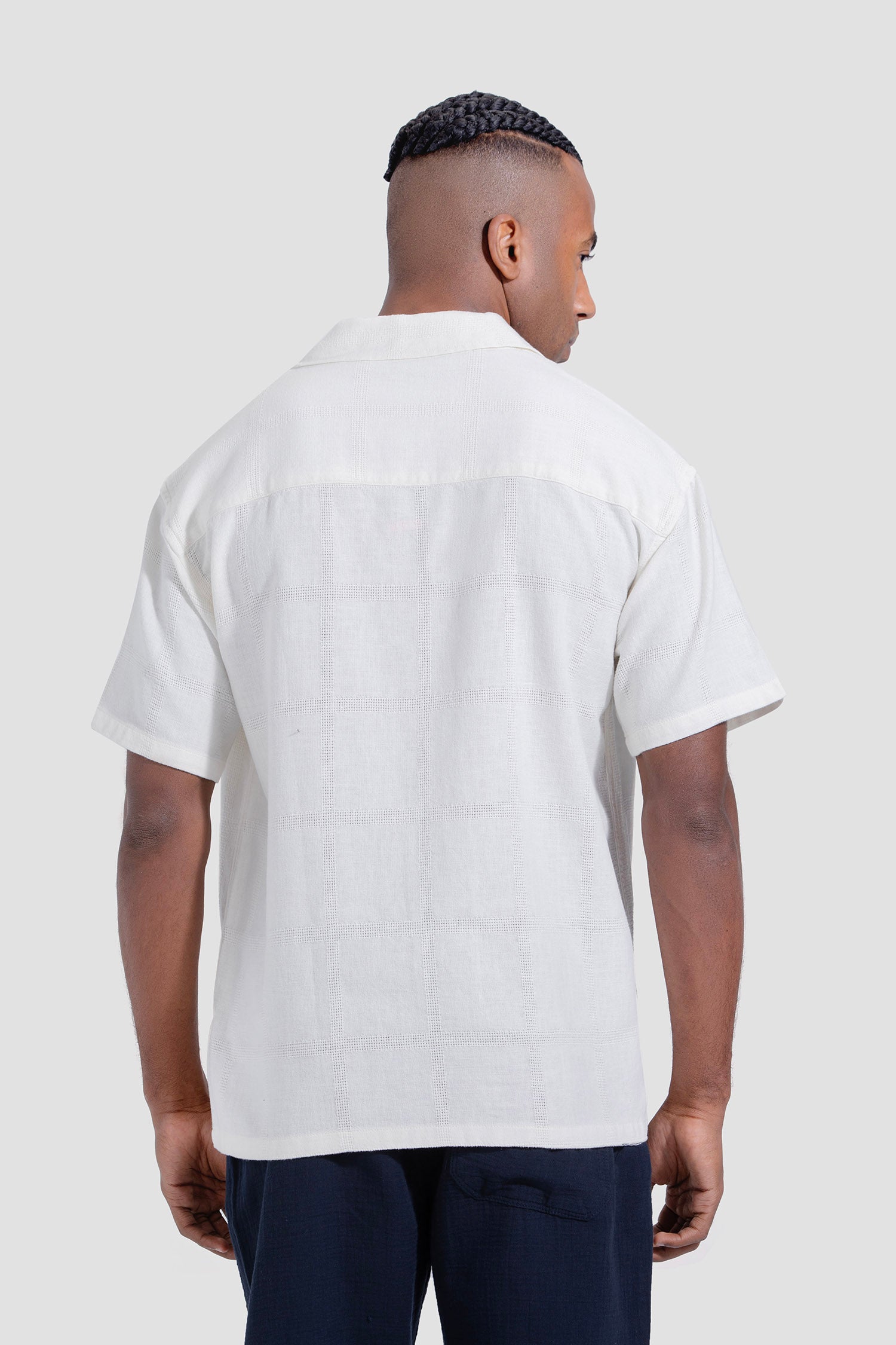 Checked Over Size Shirt