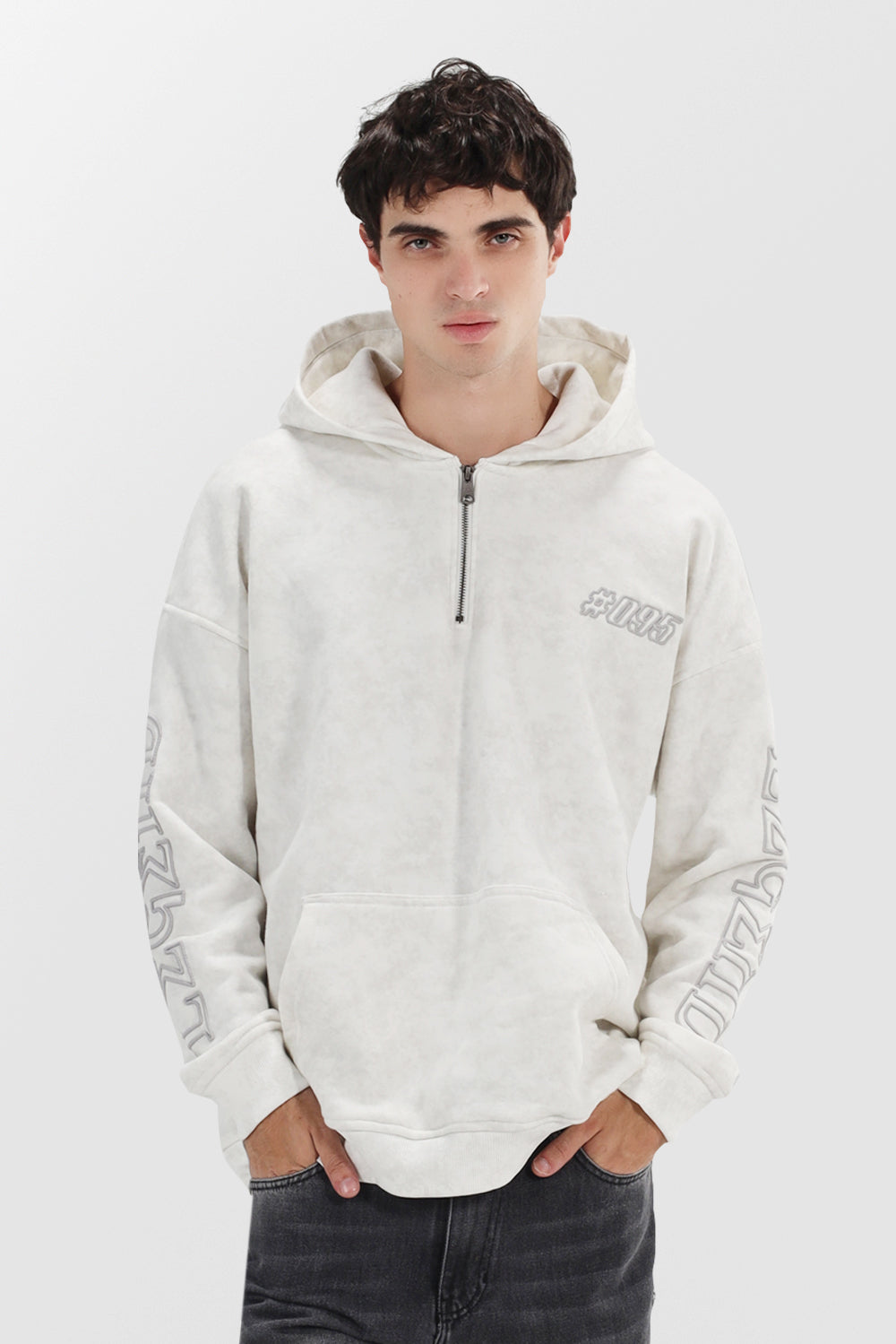 Quarter Zipper Hoodie Sweatshirt